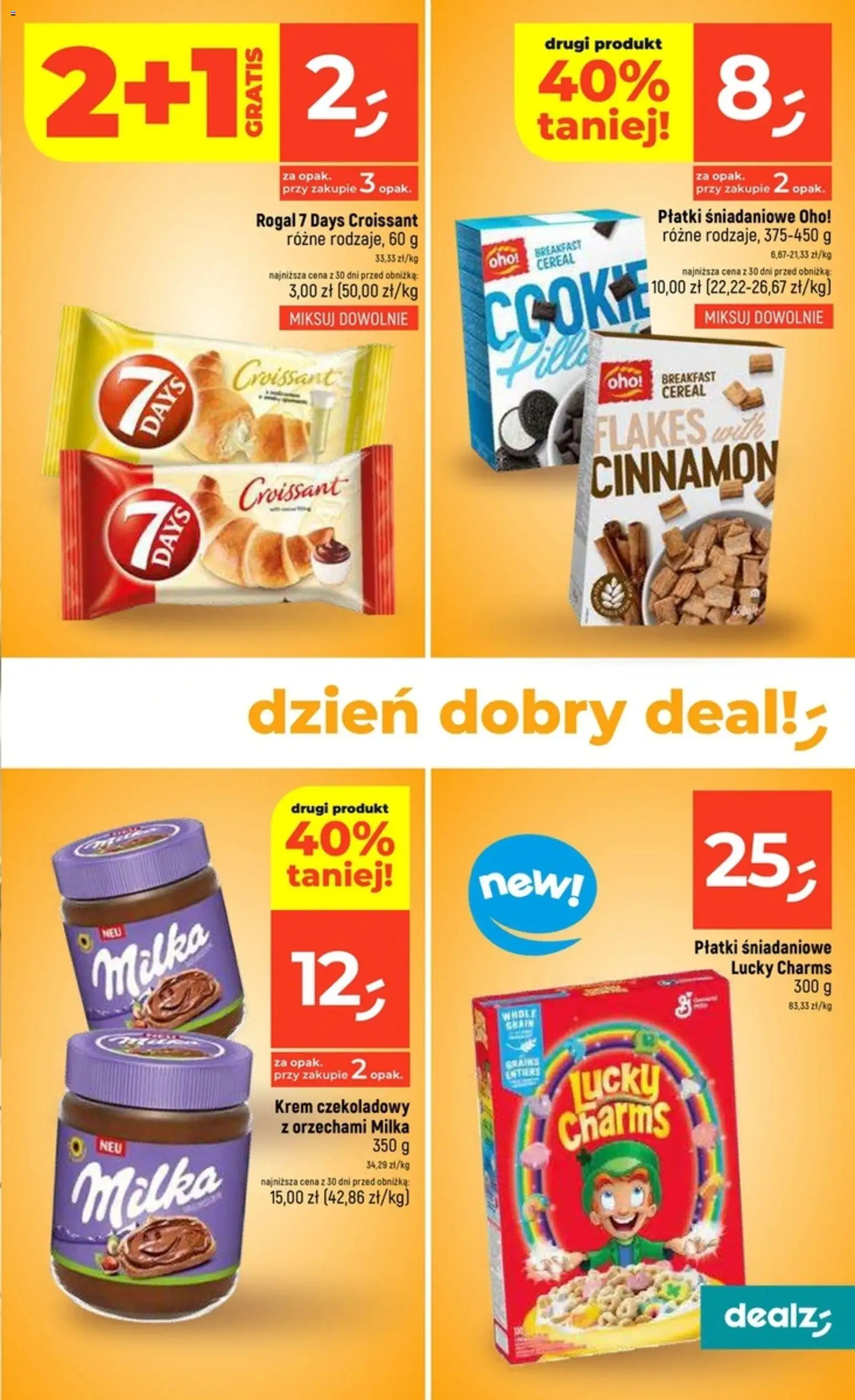 Dealz Gazetka od 23.10.2025 | Strona: 19 | Produkty: Płatki śniadaniowe, Milka, Płatki, Krem