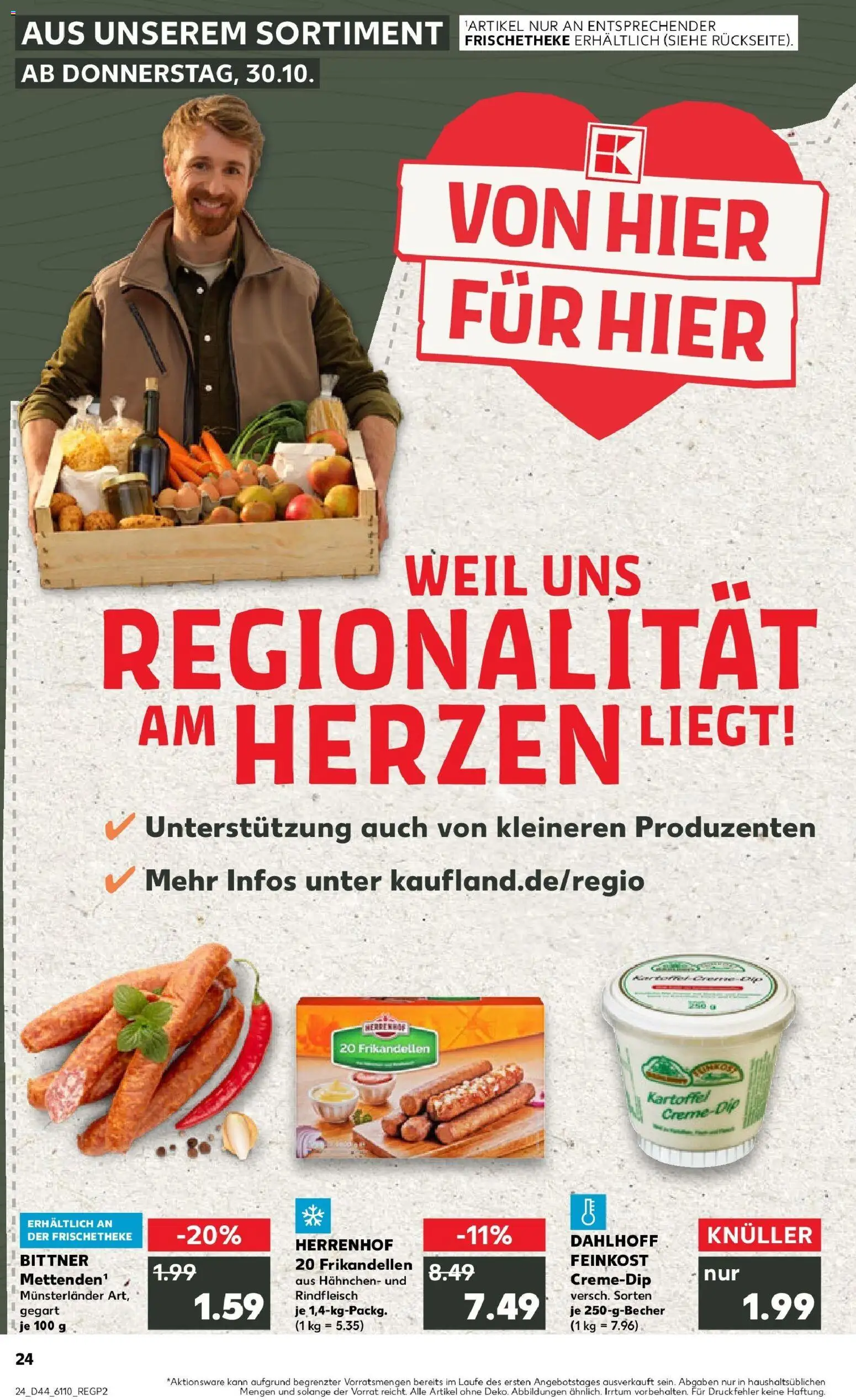 Kaufland prospekt Coesfeld	 – gültig ab 30.10.2025 | Seite: 24 | Produkte: Hahnchen, Rindfleisch