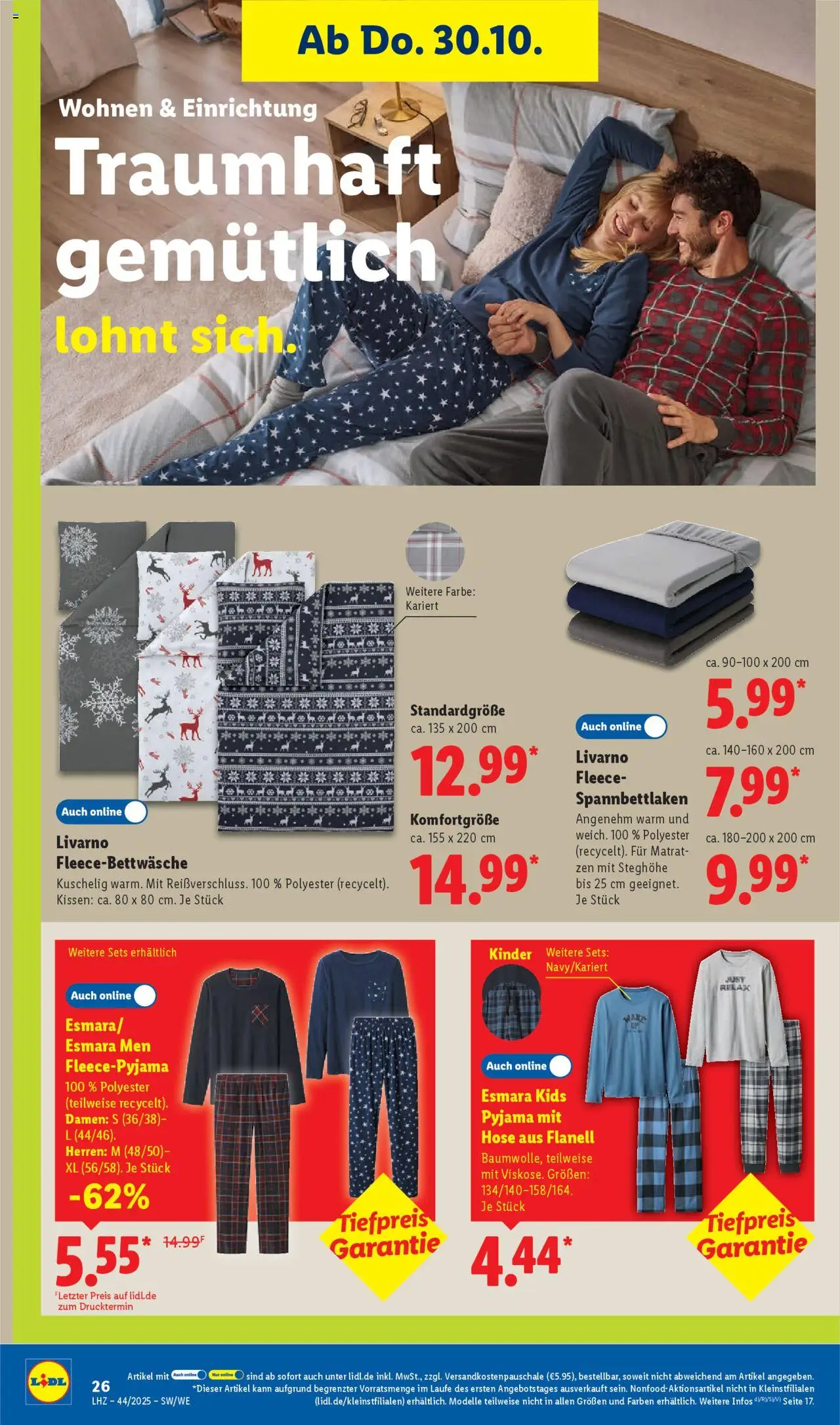 Lidl Prospekt Kornwestheim – gültig ab 27.10.2025 | Seite: 46 | Produkte: Kissen, Hose, Pyjama