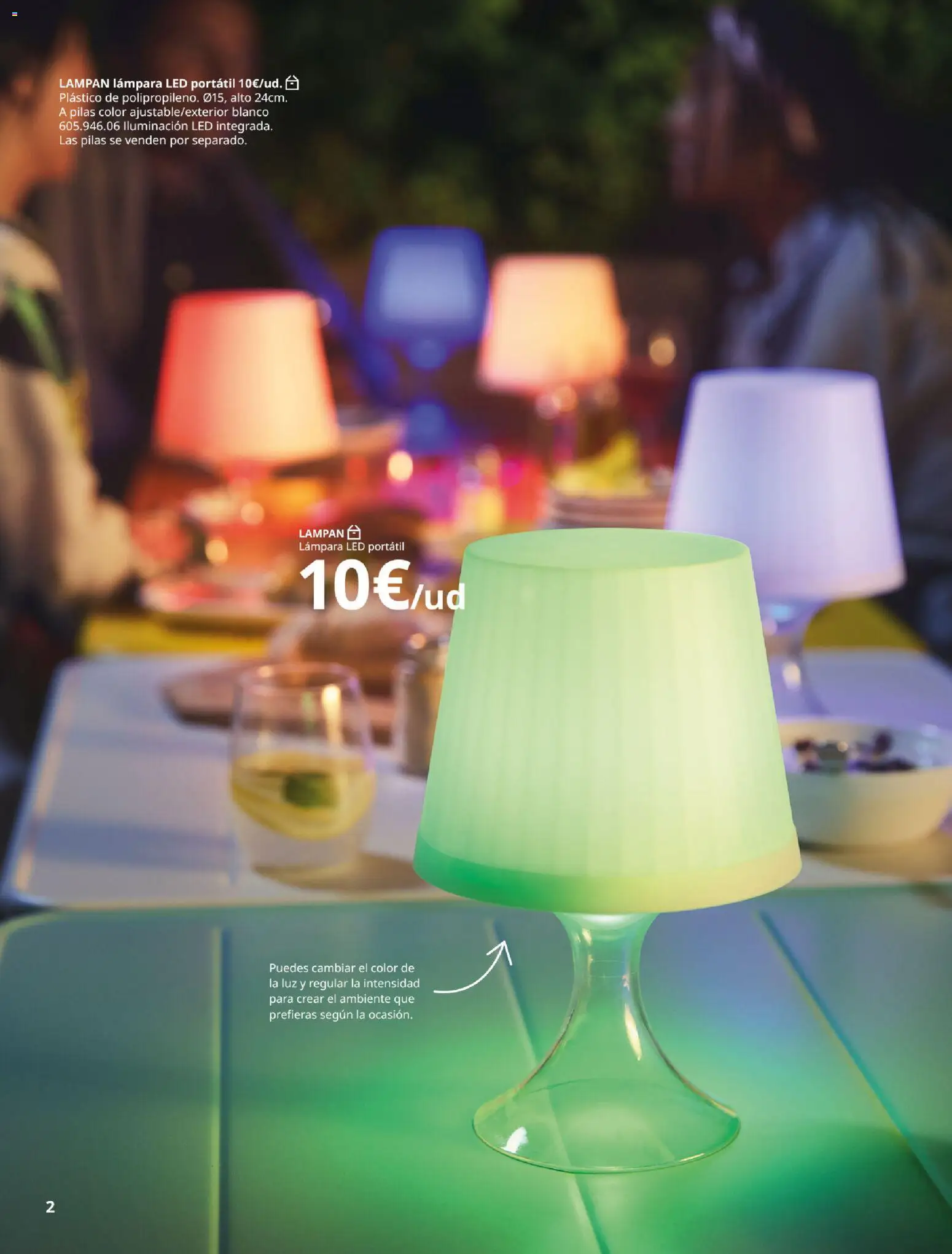 Catálogo IKEA Iluminación y hogar inteligente │ válido desde el 06.03.2026 | Página: 2 | Productos: Galette de chaise, Lámpara