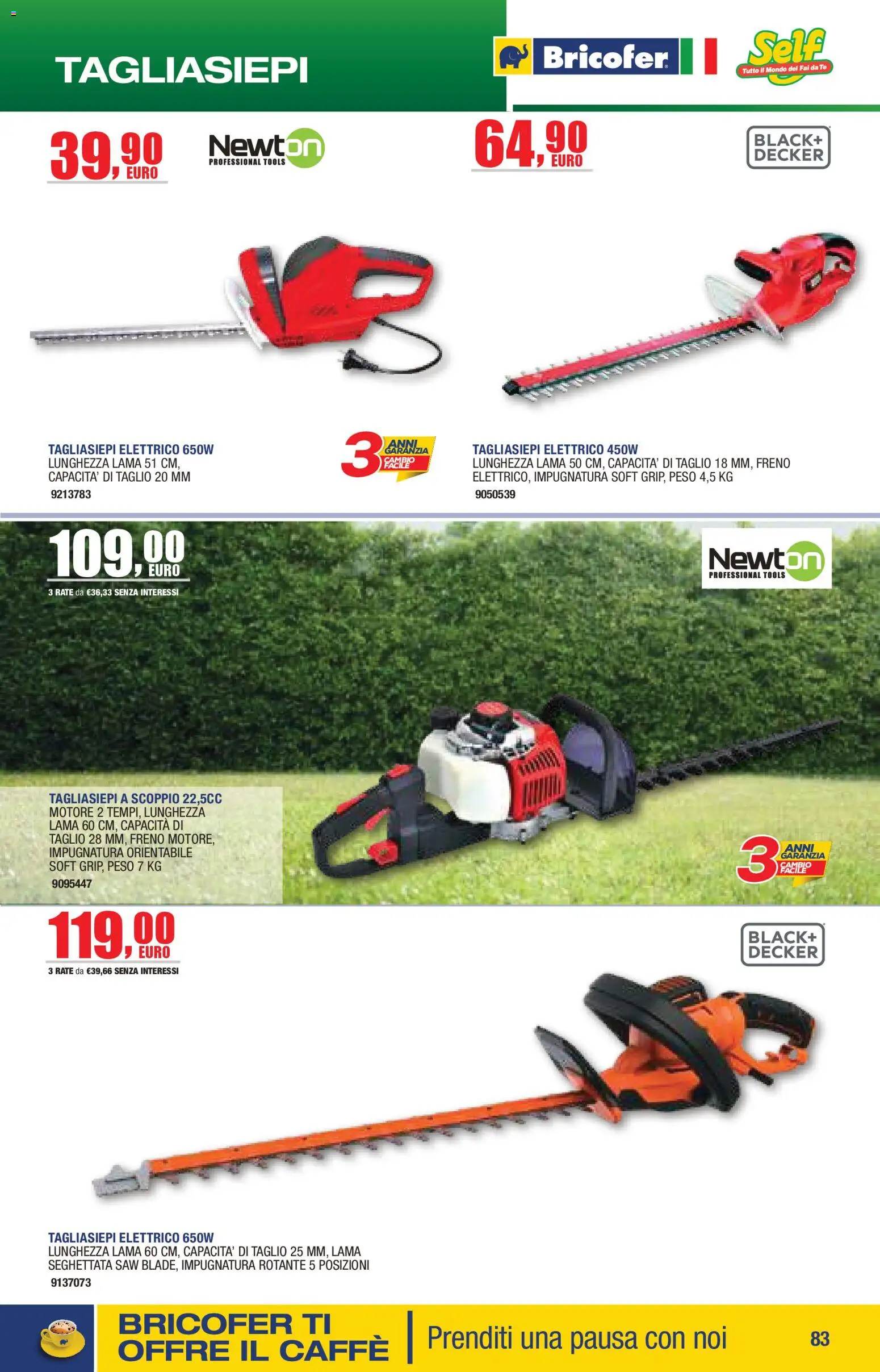 Volantino Self del 14.04.2026 | Pagina: 83 | Prodotti: Caffè, Tè, Tagliasiepi