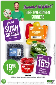  | Side: 21 | Produkter: Snacks, Agurk, Blåbær, Paprika