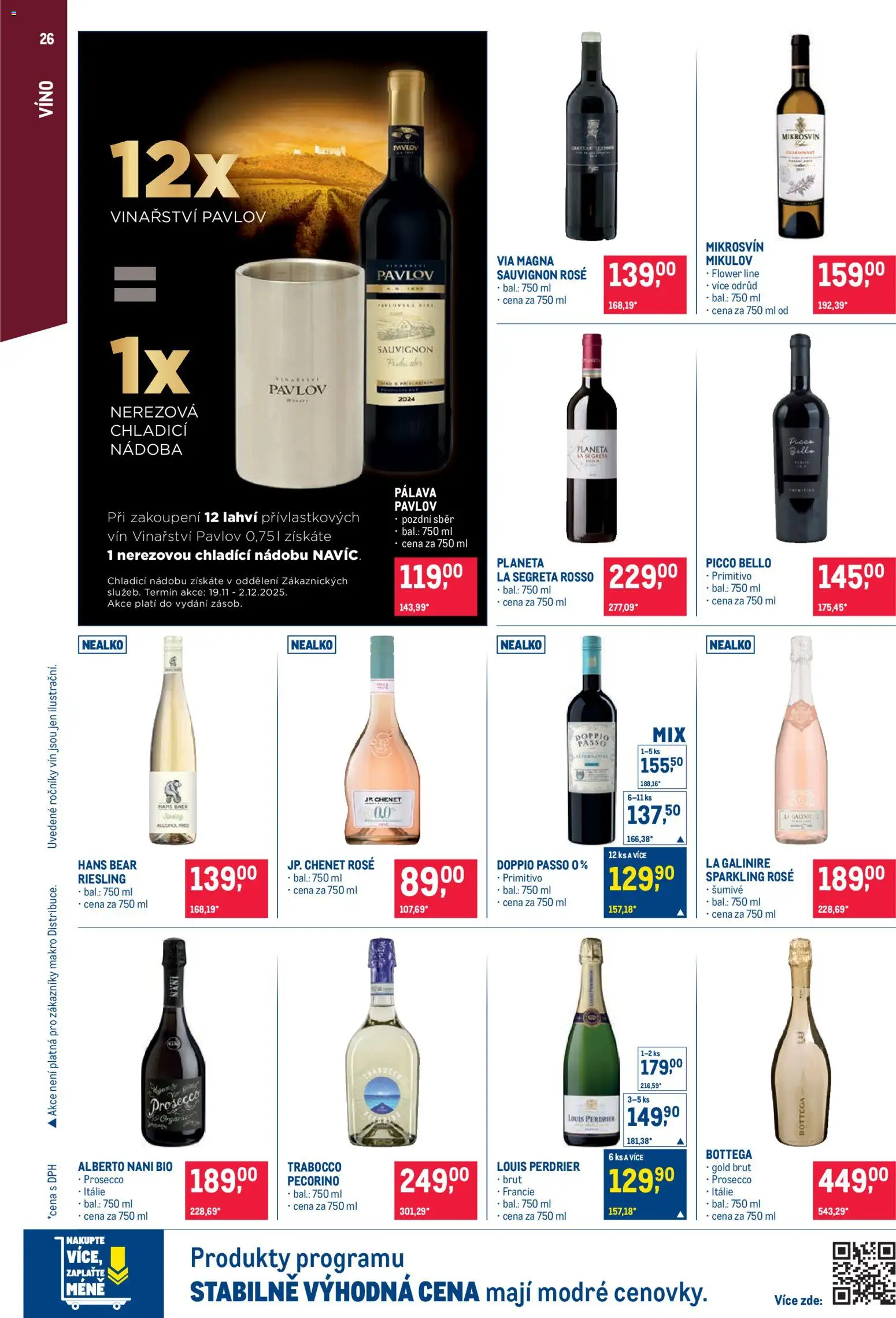 Makro leták - Pro milovníky jídla od 19.11.2025 | Strana: 26 | Produkty: Prosecco, Víno, Pecorino, Riesling