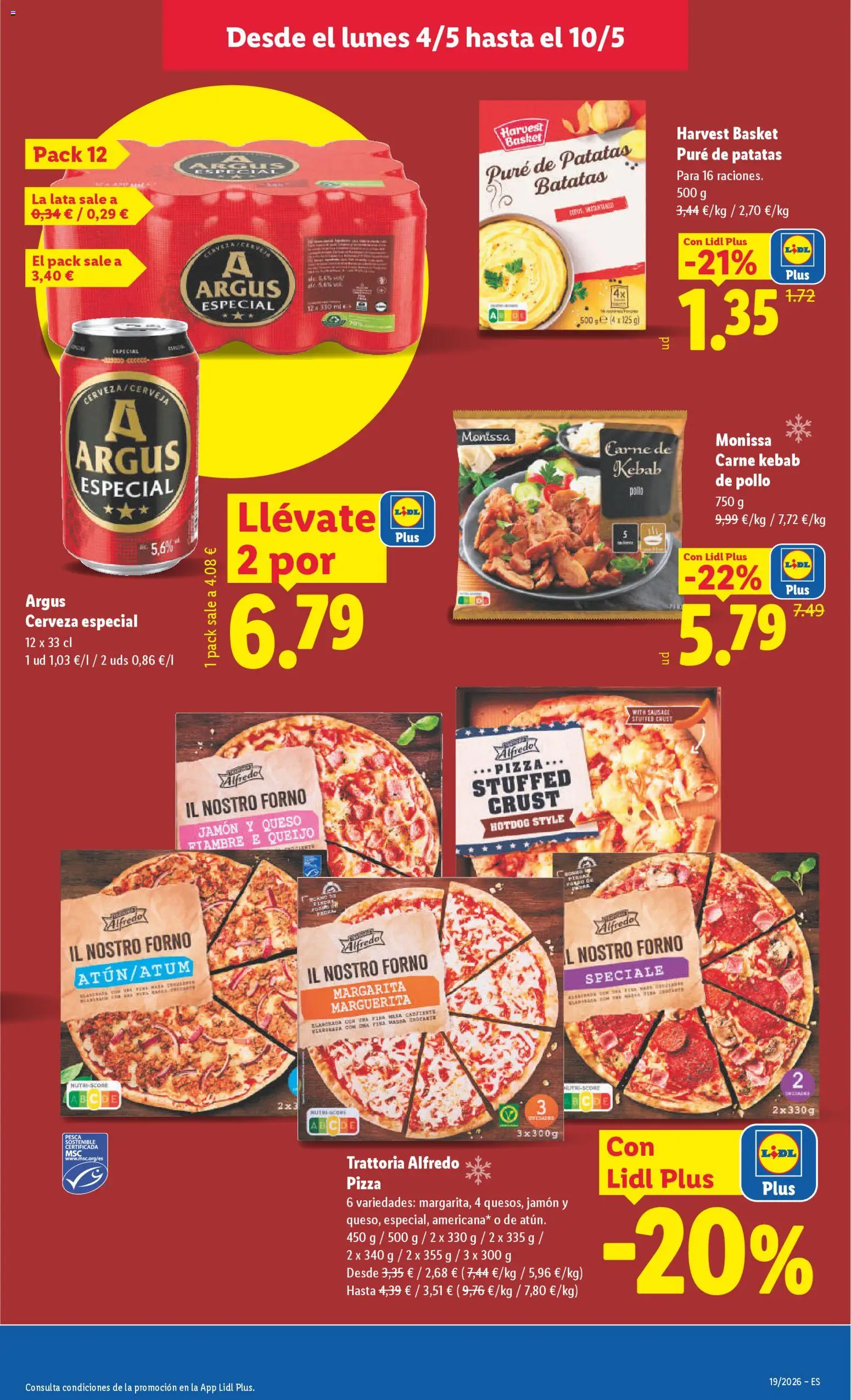 Lidl folleto │ válido desde el 04.05.2026 | Página: 15 | Productos: Queso, Jamón, Pizza, Cerveza