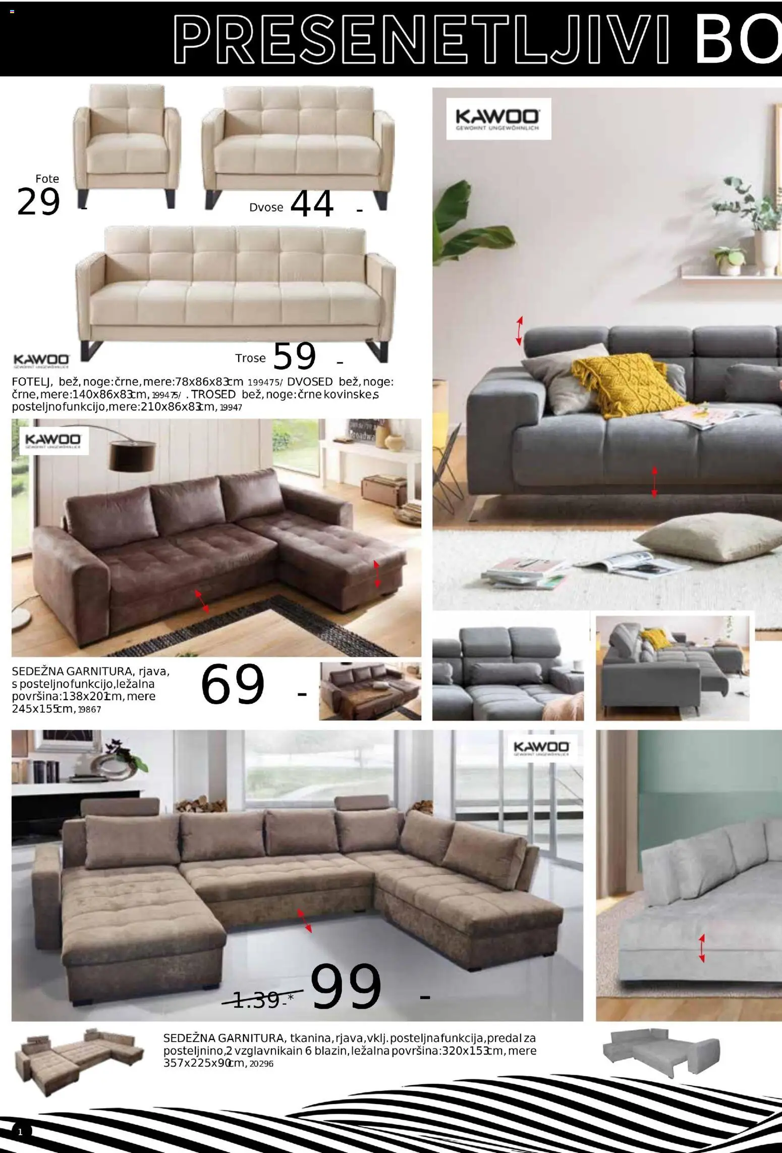 Novi Dipo katalog ponudbe – veljaven od 12.11.2025 | Stran: 14 | Izdelki: Dvosed