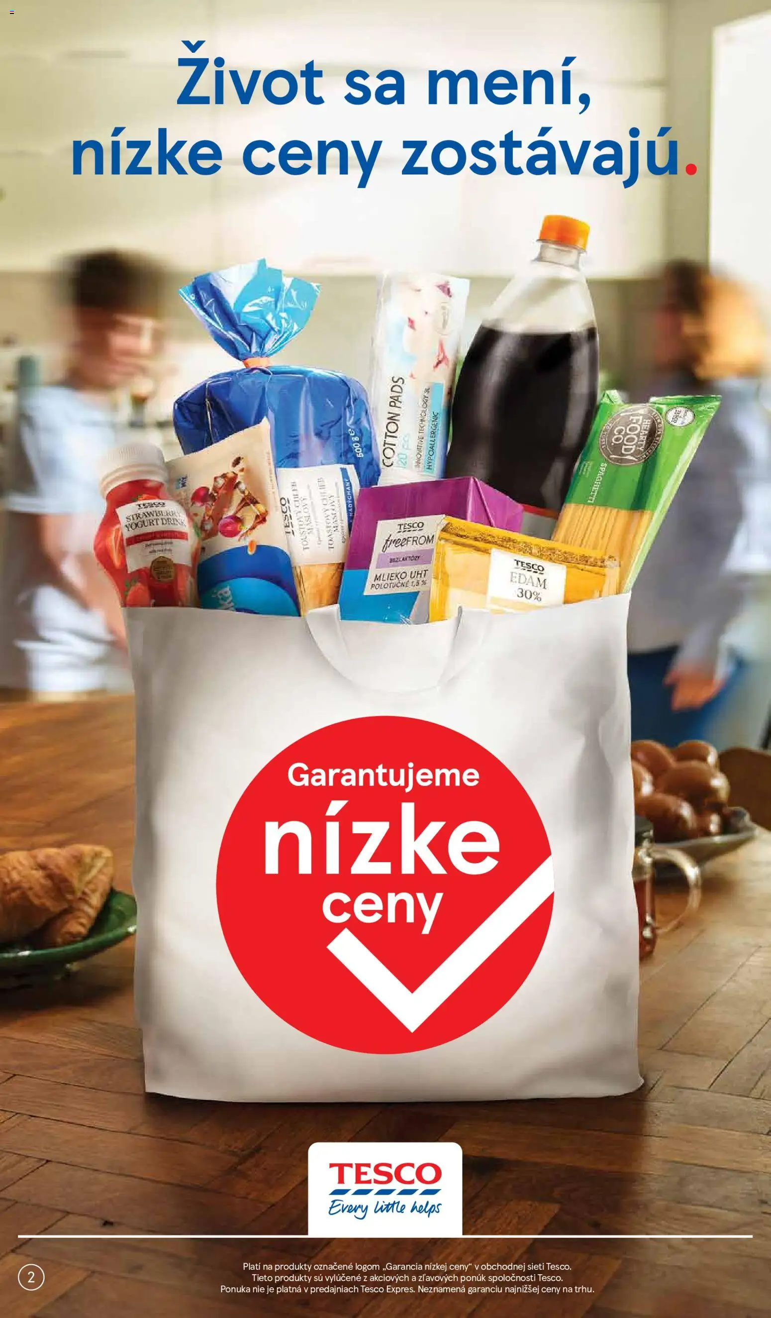 Nové Tesco akcie – leták je platný od 14.01.2026 | Strana: 2 | Produkty: Mlieko, Chlieb