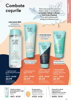 Ofertele Oriflame valabile de la 04.03.2026 | Pagină: 101 | Produse: Loțiune tonică, Gel de curățare, Burete, Ceai