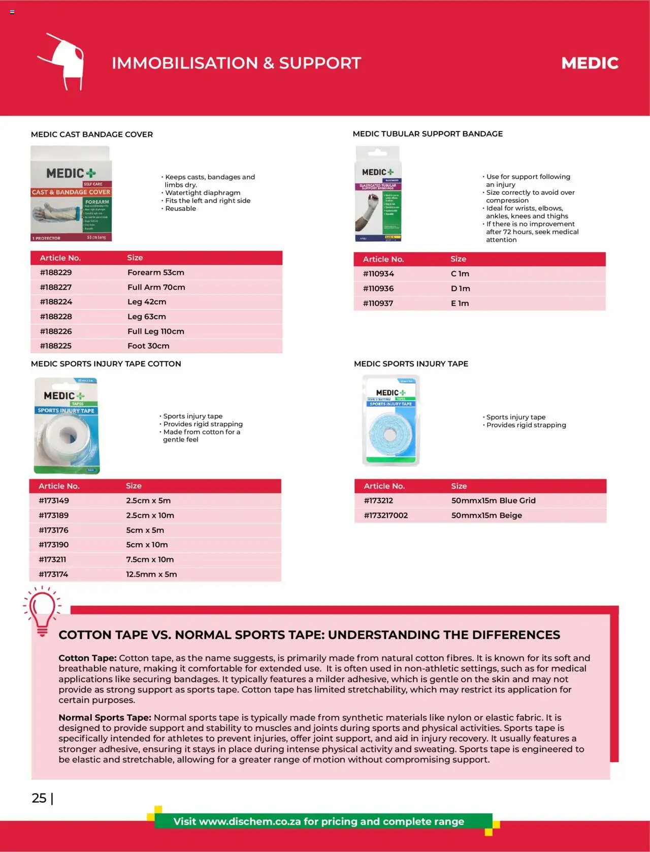 Dis-Chem - HomeCare Catalogue │ valid from 01.01.2025 | Page: 28 | Products: Cover, Tape