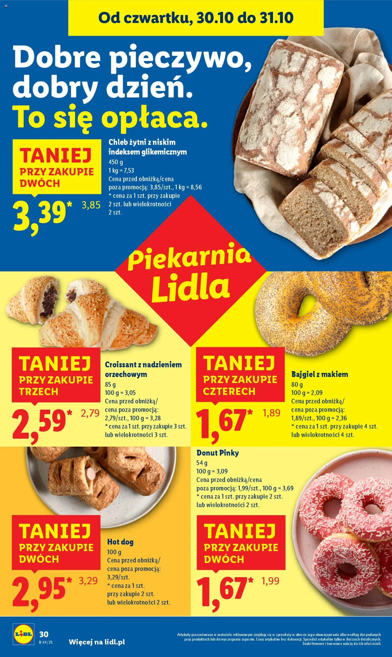 Lidl Gazetka od 30.10.2025 | Strona: 32 | Produkty: Chleb żytni, Piekarnia, Donut, Chleb