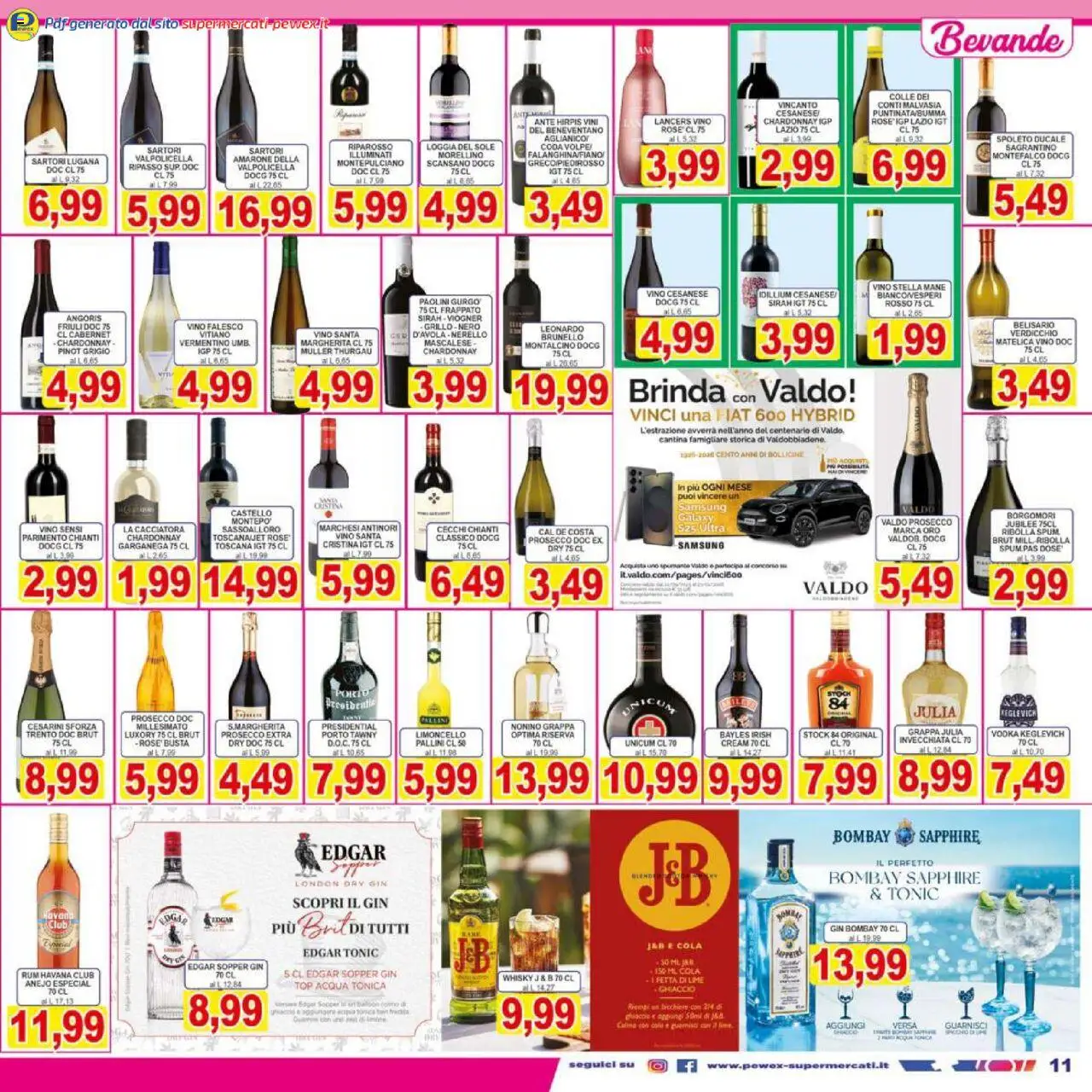 Volantino Pewex del 17.10.2025 | Pagina: 11 | Prodotti: Samsung Galaxy, Acqua tonica, Acqua, Samsung