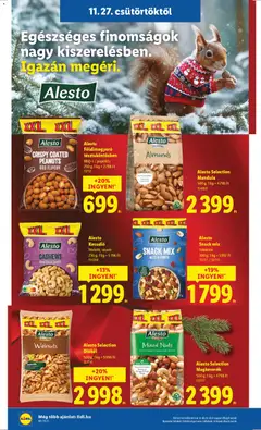 Alesto Földimogyoró tésztaköntösben, BBQ-s / paprikás 250 g - amely érvényes a következő dátumtól: 27.11.2025 | Oldal: 14