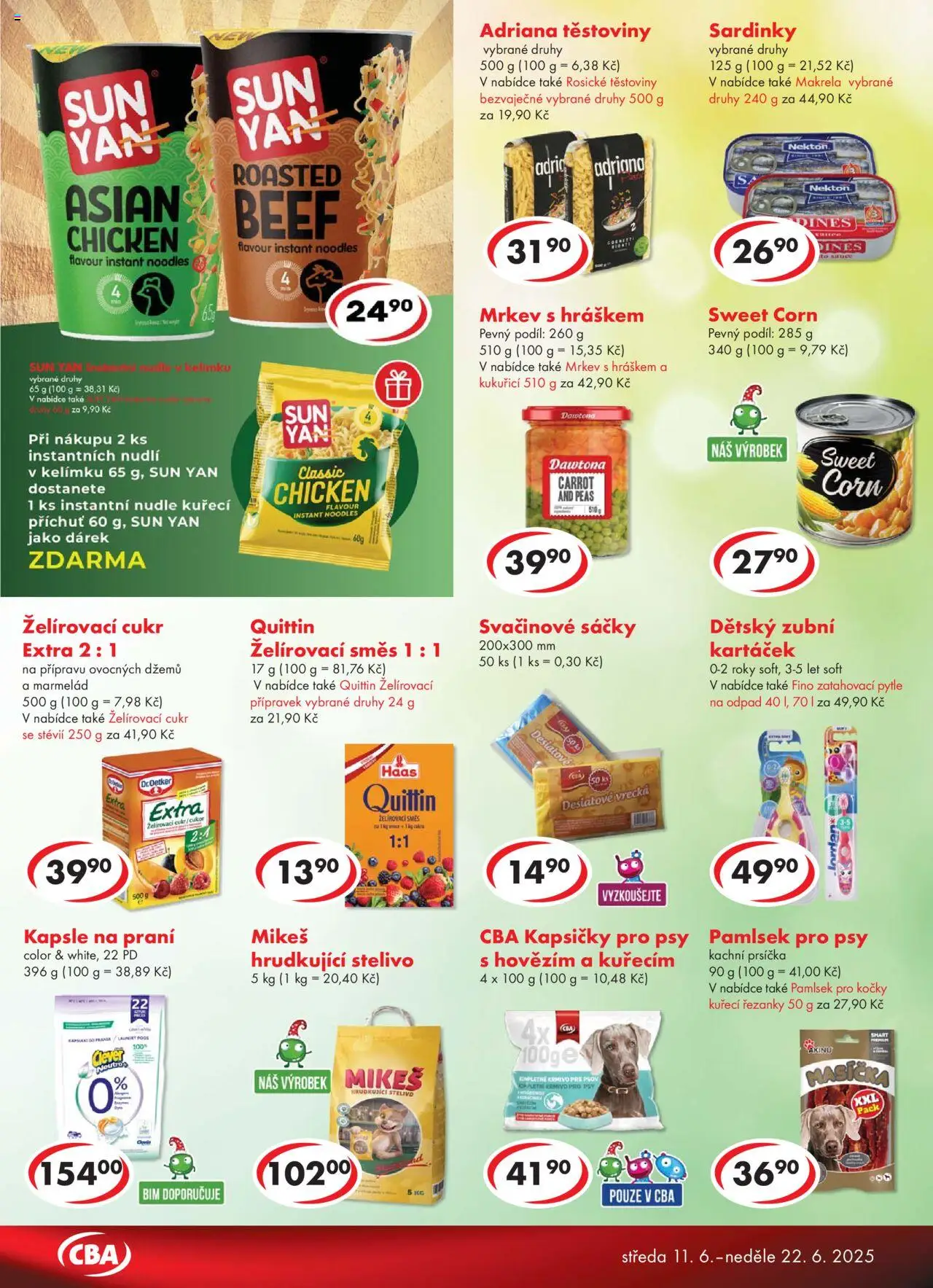 CBA leták od 11.06.2025 | Strana: 5 | Produkty: Zubní kartáček, Mrkev, Želírovací cukr, Cukr