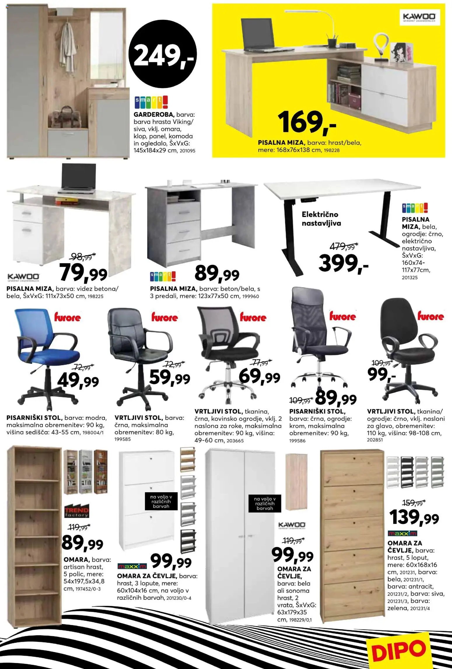 Novi Dipo katalog ponudbe – veljaven od 22.10.2025 | Stran: 11 | Izdelki: Omara, Komoda, Barva