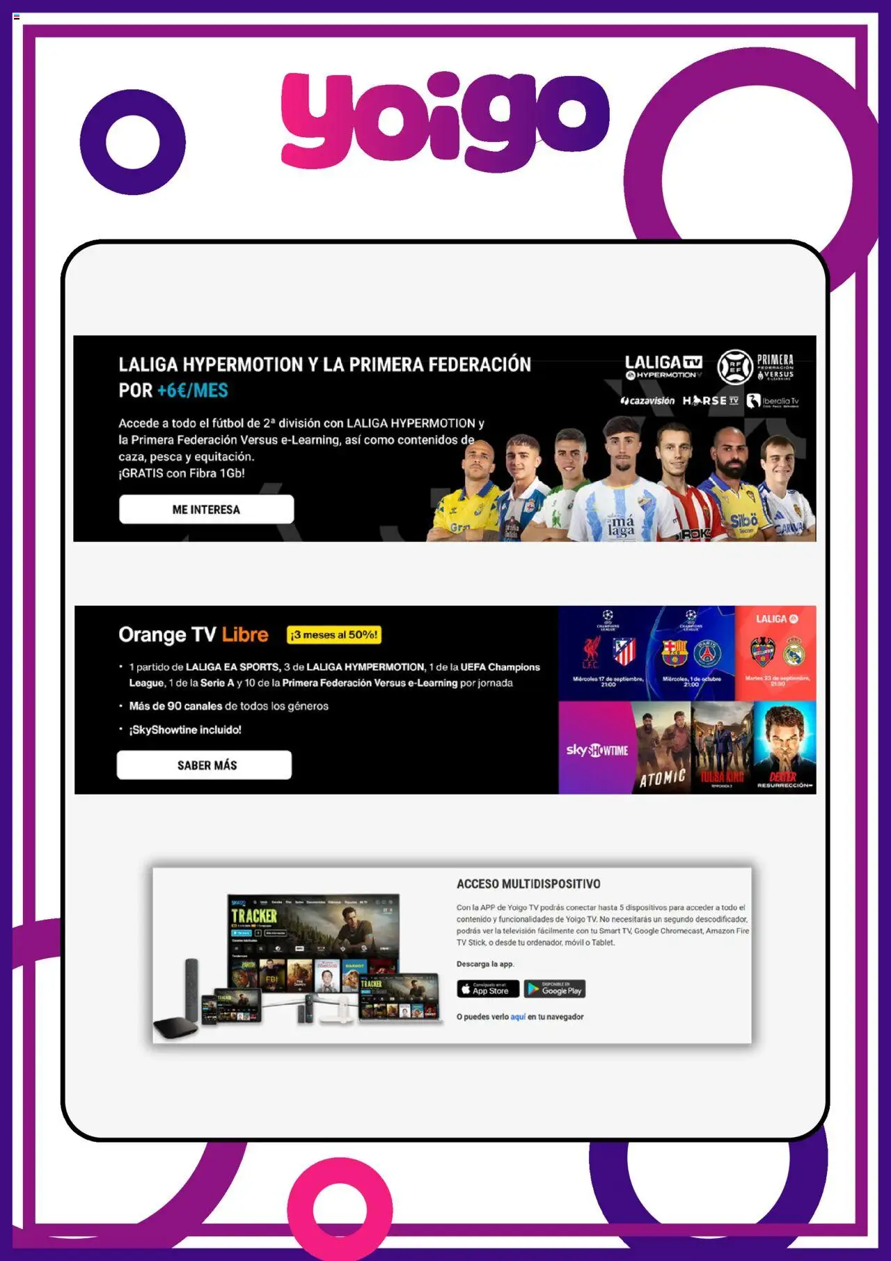 Yoigo ofertas │ válido desde el 14.10.2025 | Página: 3 | Productos: Televisión