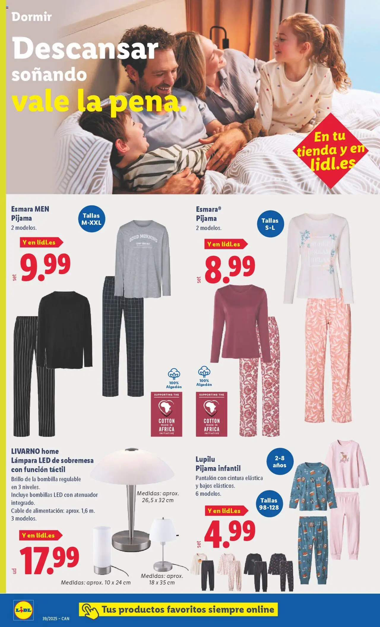 Lidl - Canarias │ válido desde el 22.09.2025 | Página: 26 | Productos: Cable, Bombilla, Pijama infantil, Lámpara