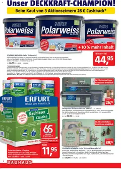 Bauhaus Prospekt 	 ab 04.10.2025 gültig | Seite: 2 | Produkte: Wandfarbe