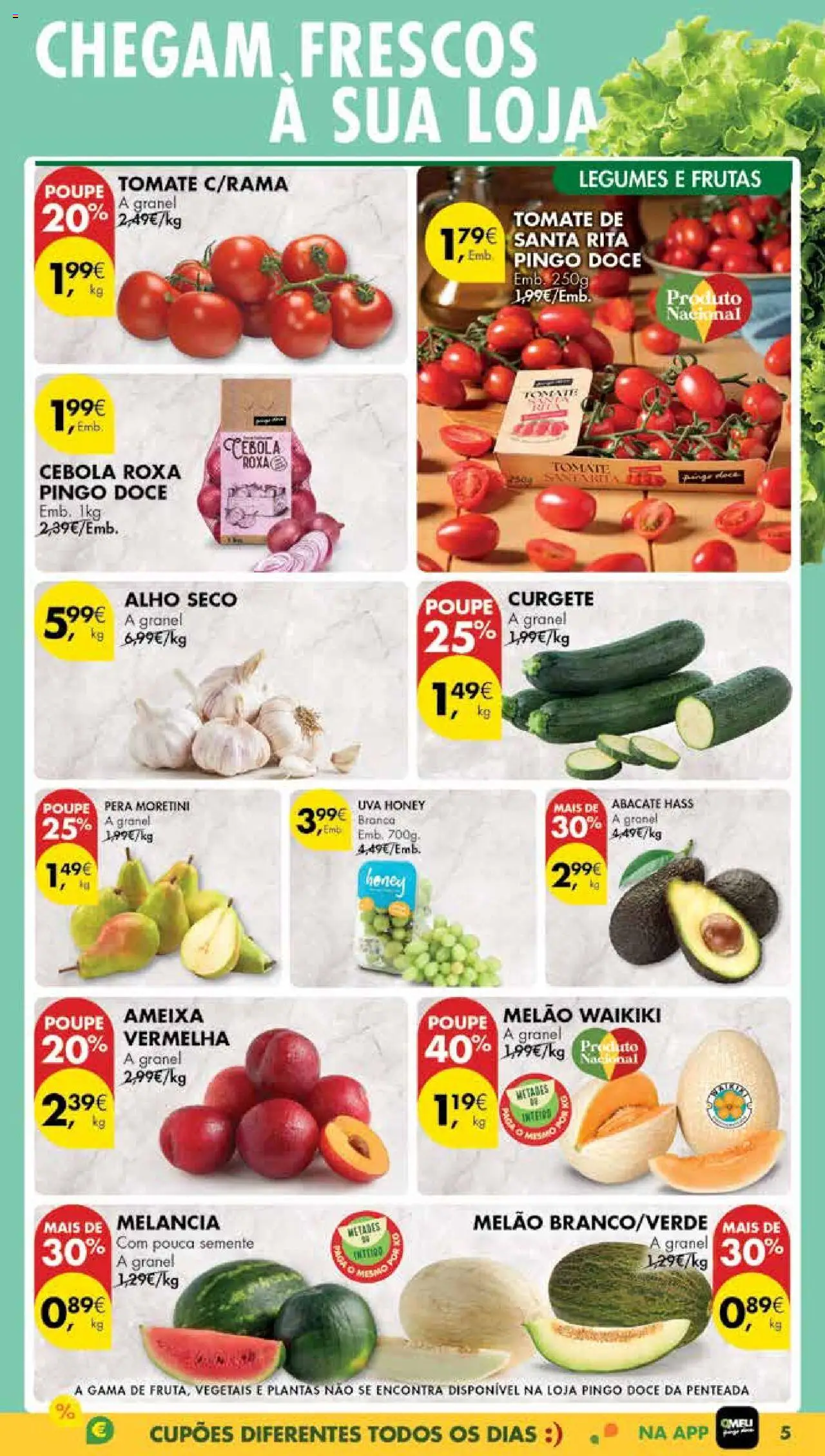 Pingo Doce Poupe Esta Semana Madeira │ válido de 05.08.2025 | Página: 5 | Produtos: Cebola, Abacate, Tomate, Melão