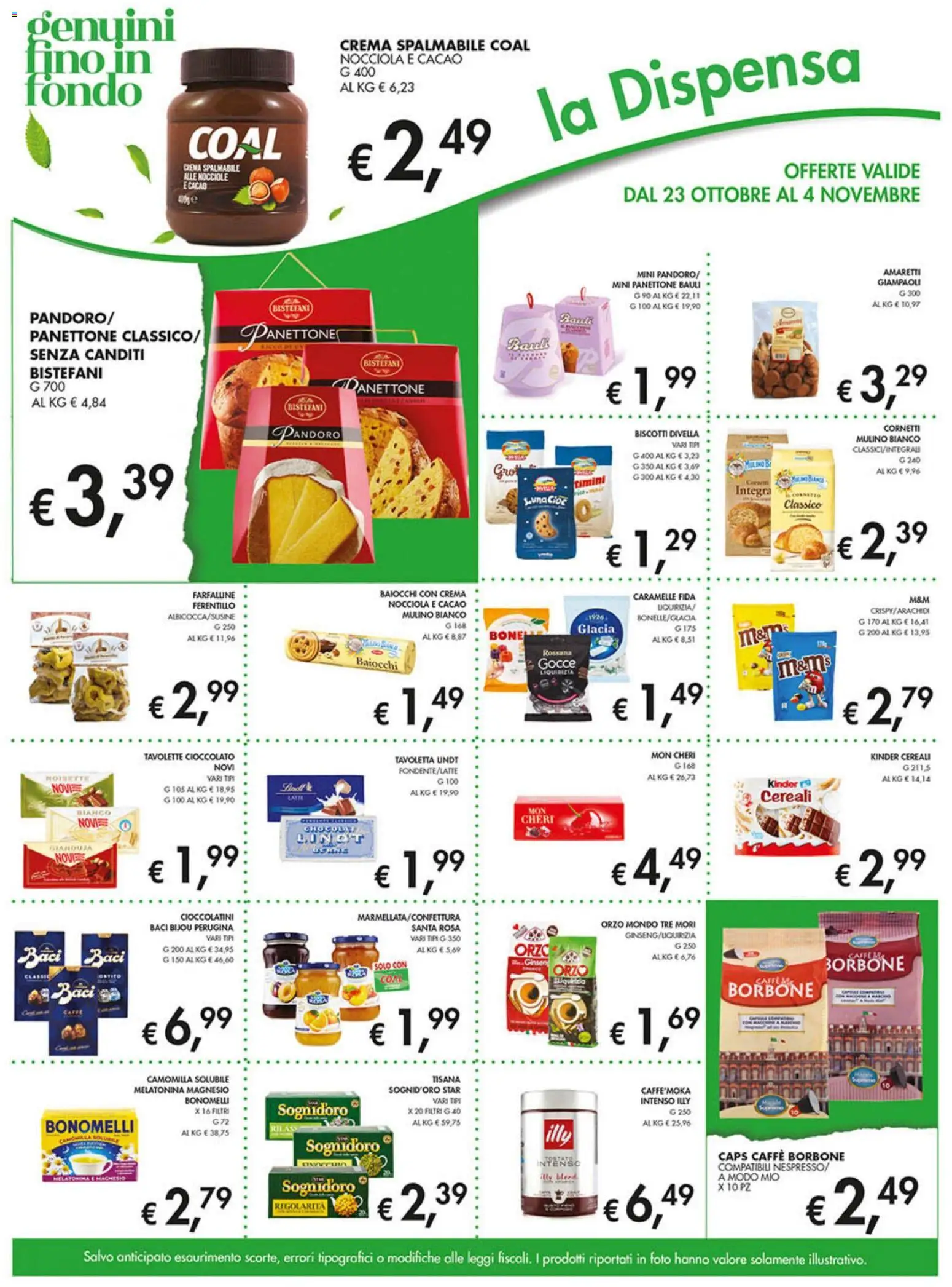 Volantino Coal del 23.10.2025 | Pagina: 9 | Prodotti: Crema, Cioccolato, Nocciole, Pandoro