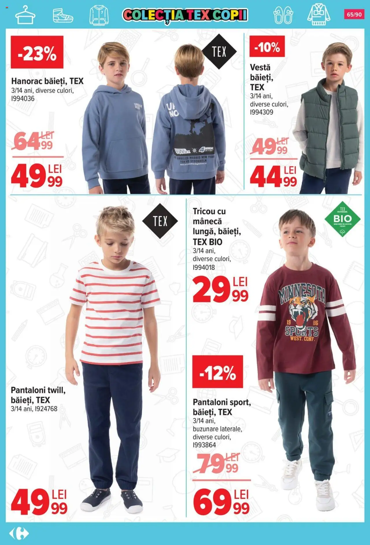 Carrefour catalog - Începe școala – valabil de la 13.08.2025 | Pagină: 66 | Produse: Şerit ödül, Tricou, Vestă, Keşe