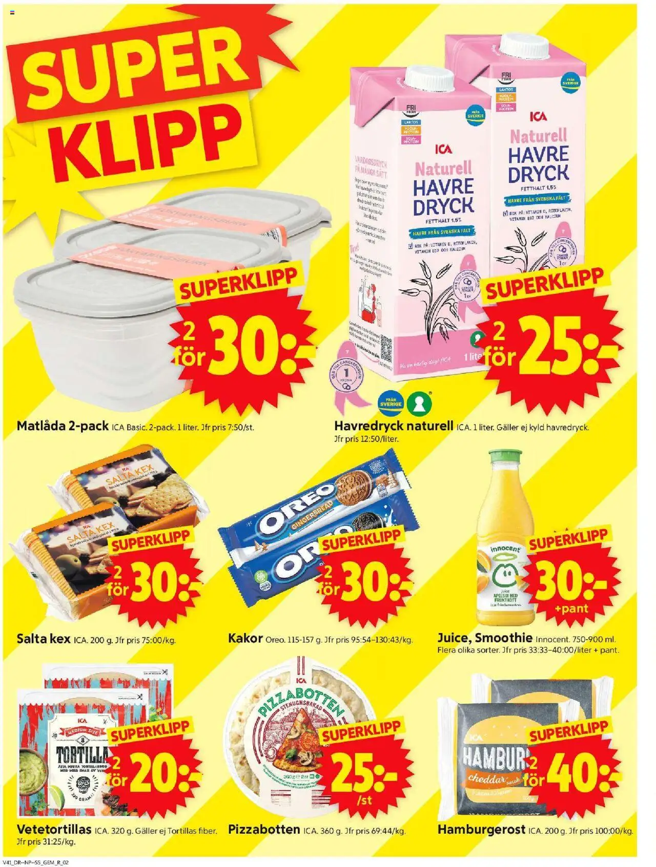 ICA Supermarket reklamblad aktuell från 06.10.2025 | Sida: 2 | Produkter: Gem, Galler, Oreo, Apelsin