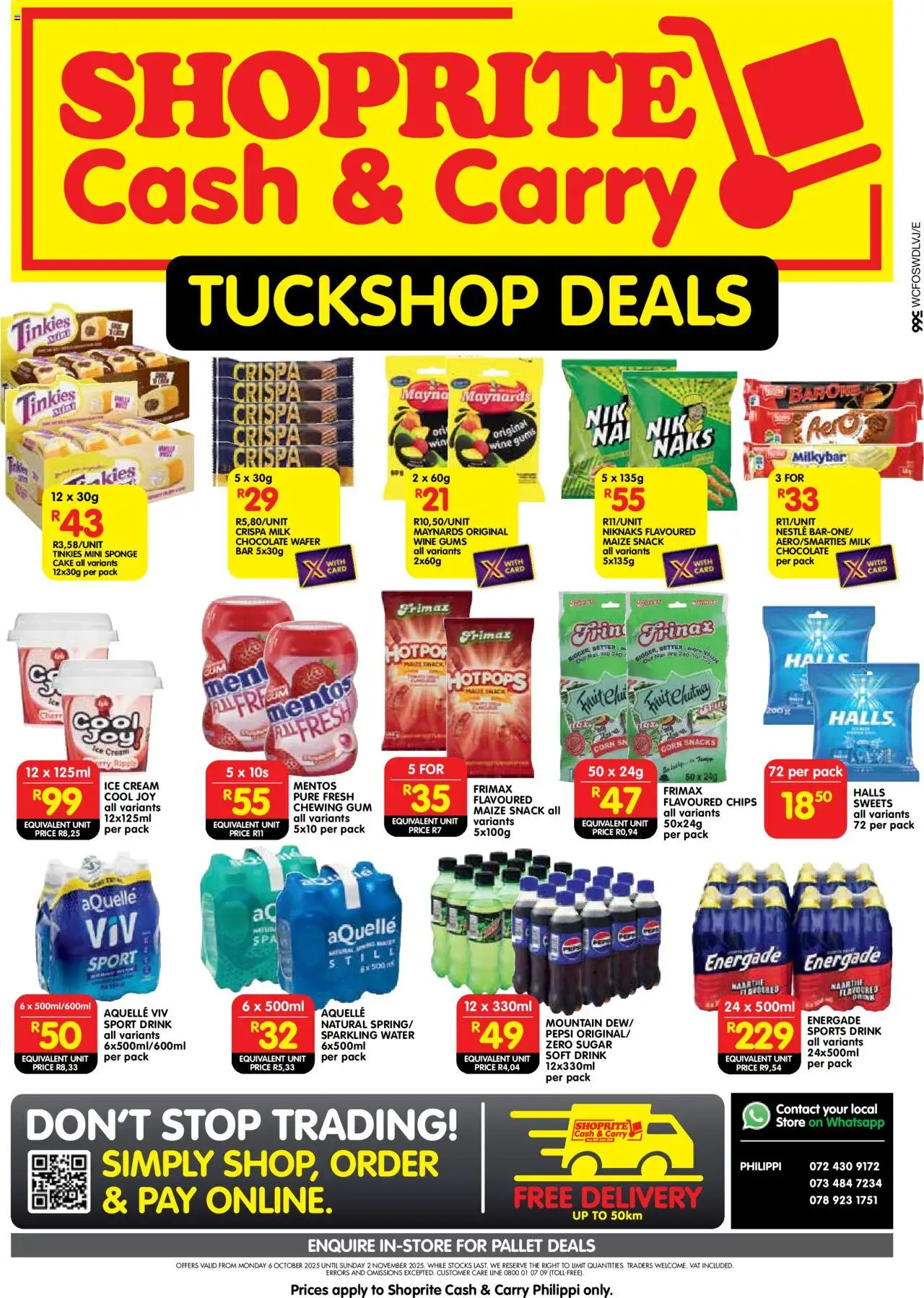 New Shoprite catalogue – valid from 06.10.2025 | Page: 1 | Products: Wine, Snacks, Cream, Ice cream