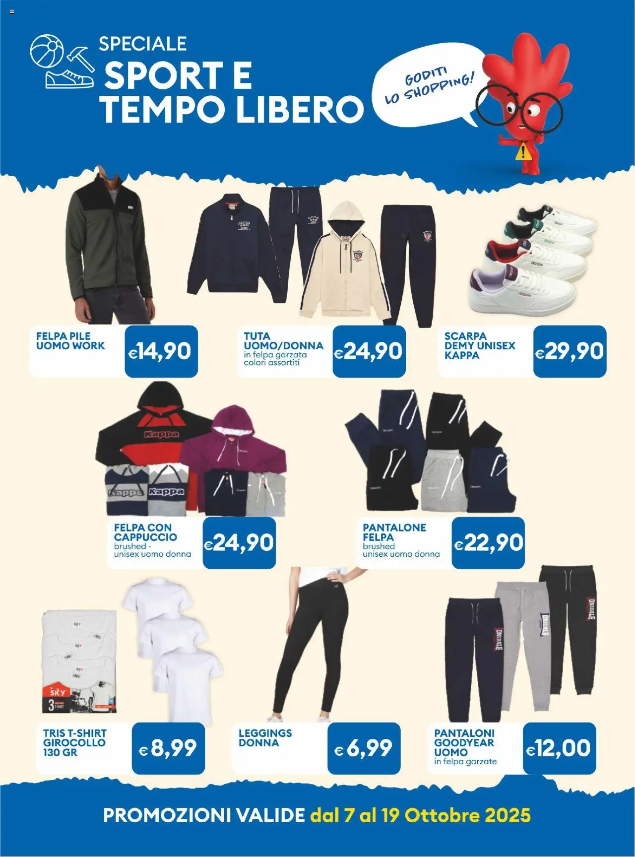 Volantino MD Discount del 07.10.2025 | Pagina: 23 | Prodotti: Pile, Felpa, Leggings, Cappuccio