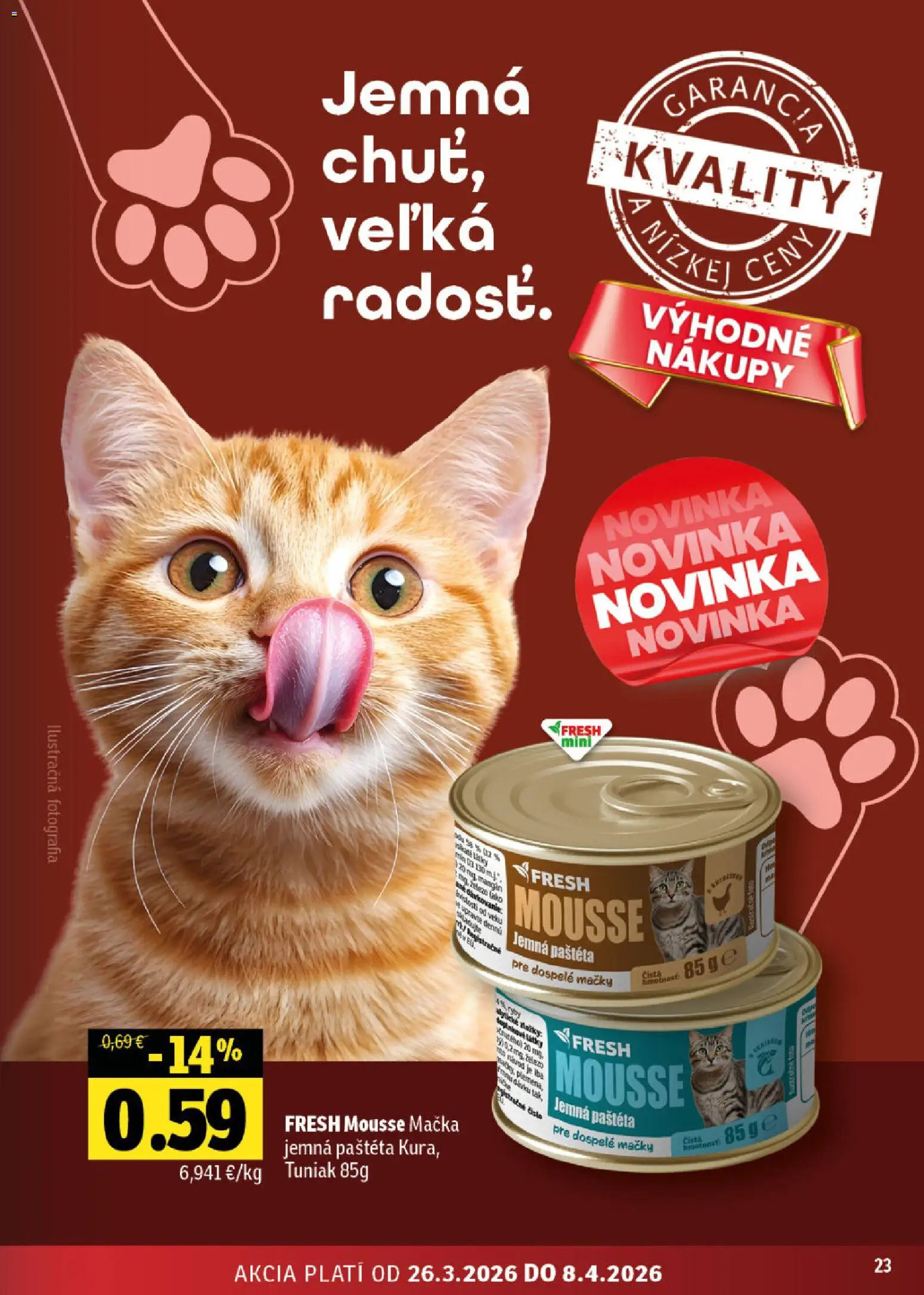 Nové Fresh akcie – leták je platný od 26.03.2026 | Strana: 23 | Produkty: Tuniak, Ryby