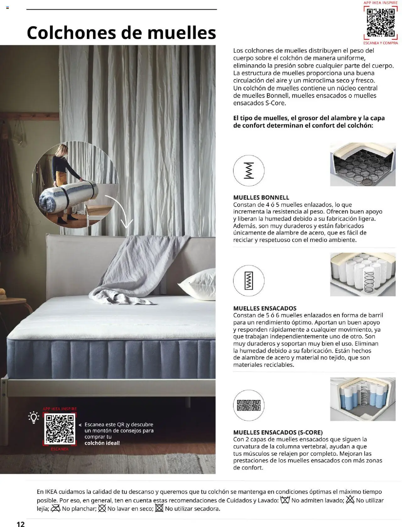 Catálogo IKEA Confort │ válido desde el 04.02.2025 | Página: 12 | Productos: Colchon, Peso