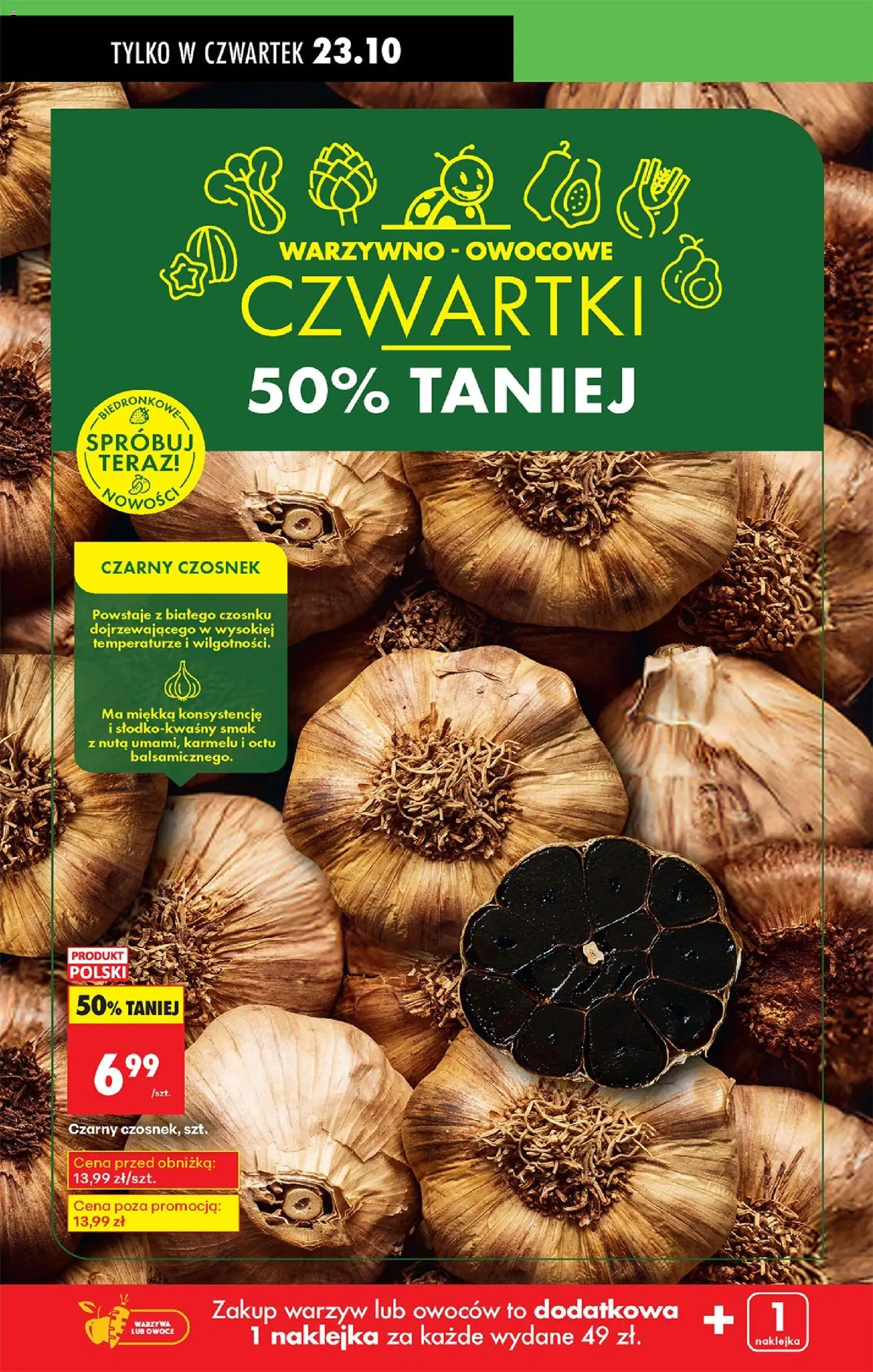 Biedronka gazetka - Oferta w tym tygodniu od 23.10.2025 | Strona: 26 | Produkty: Czosnek, Warzywa, Owoce