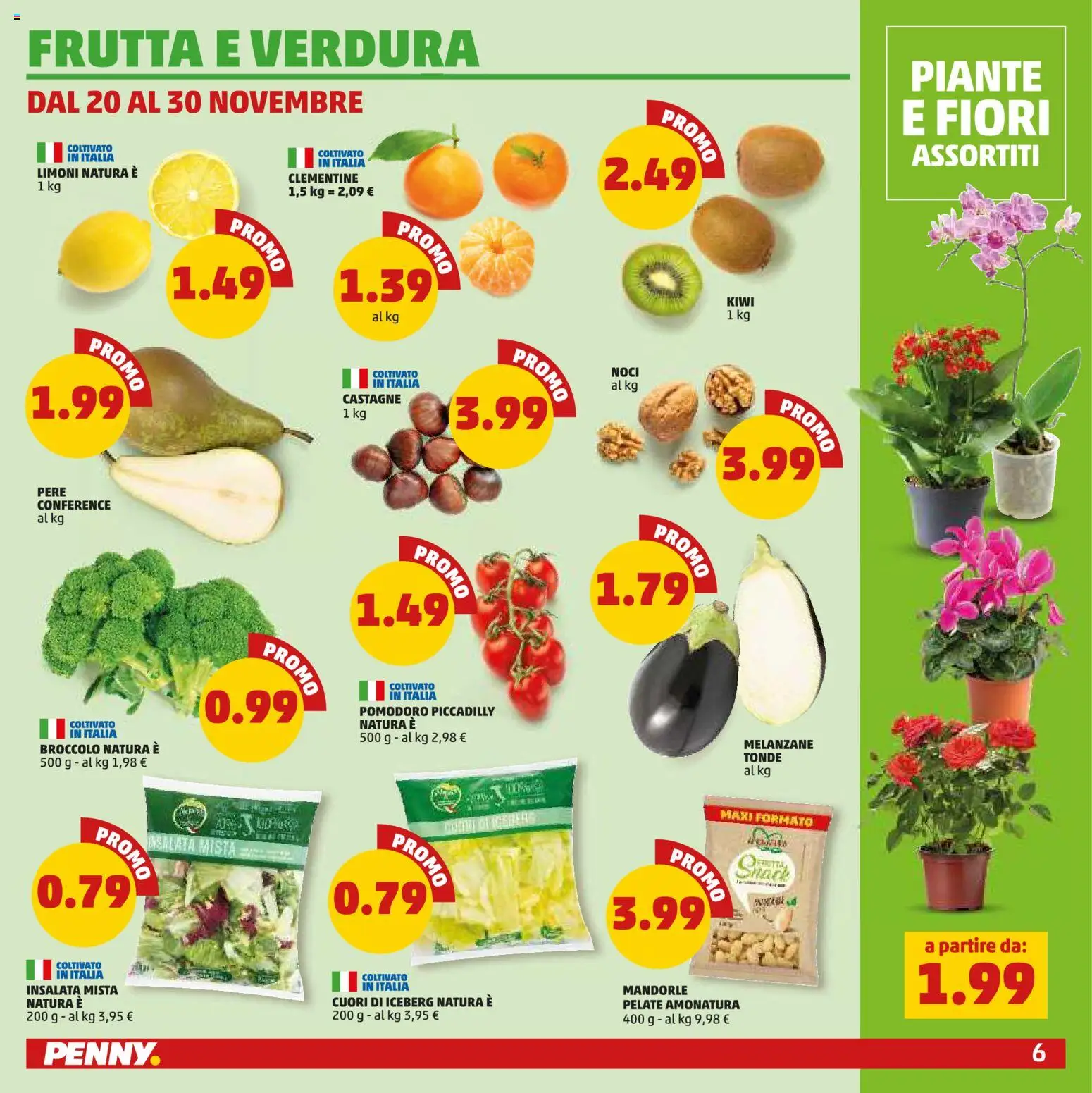 Volantino PENNY del 20.11.2025 | Pagina: 6 | Prodotti: Frutta, Noci, Mandorle, Melanzane