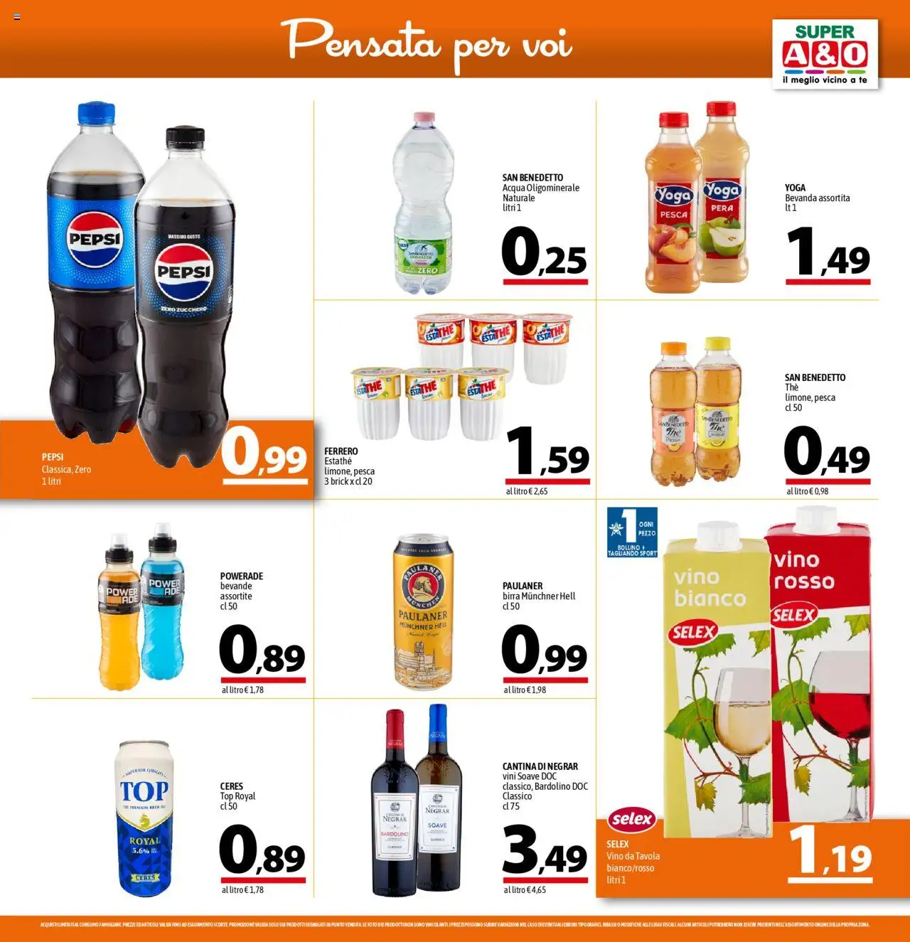 Volantino A&O del 18.09.2025 | Pagina: 13 | Prodotti: Birra, Tè, Top, Vino