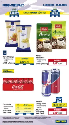 Metro Wochen-Angebote Gastro - gültig ab dem 04.08.2025 | Seite: 13 | Produkte: Melitta, Coca cola, Cola, Energy