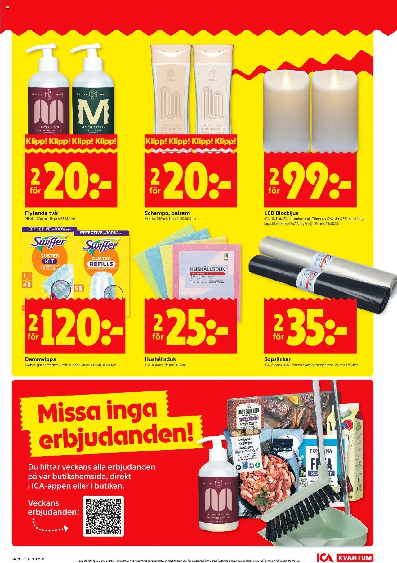 ICA Kvantum reklamblad aktuell från 13.10.2025 | Sida: 9 | Produkter: Balsam, Galler, Räkor, Dammvippa