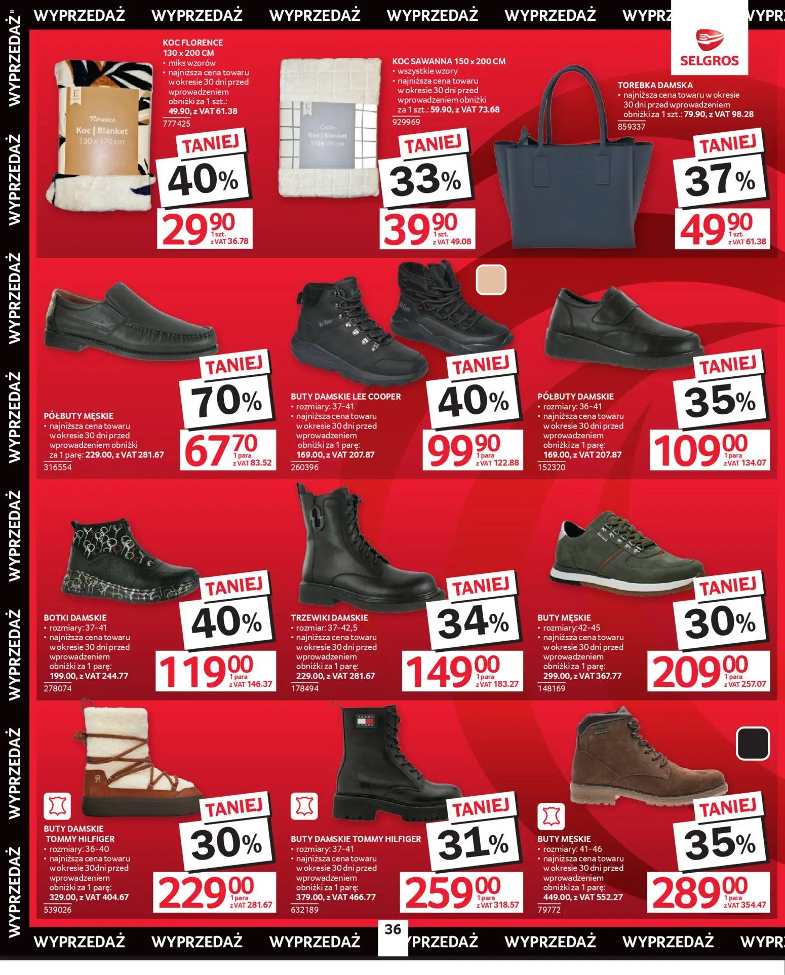 Selgros cash&carry Gazetka - Oferta przemysłowa od 19.02.2026 | Strona: 38 | Produkty: Buty, Torebka, Buty męskie, Koc