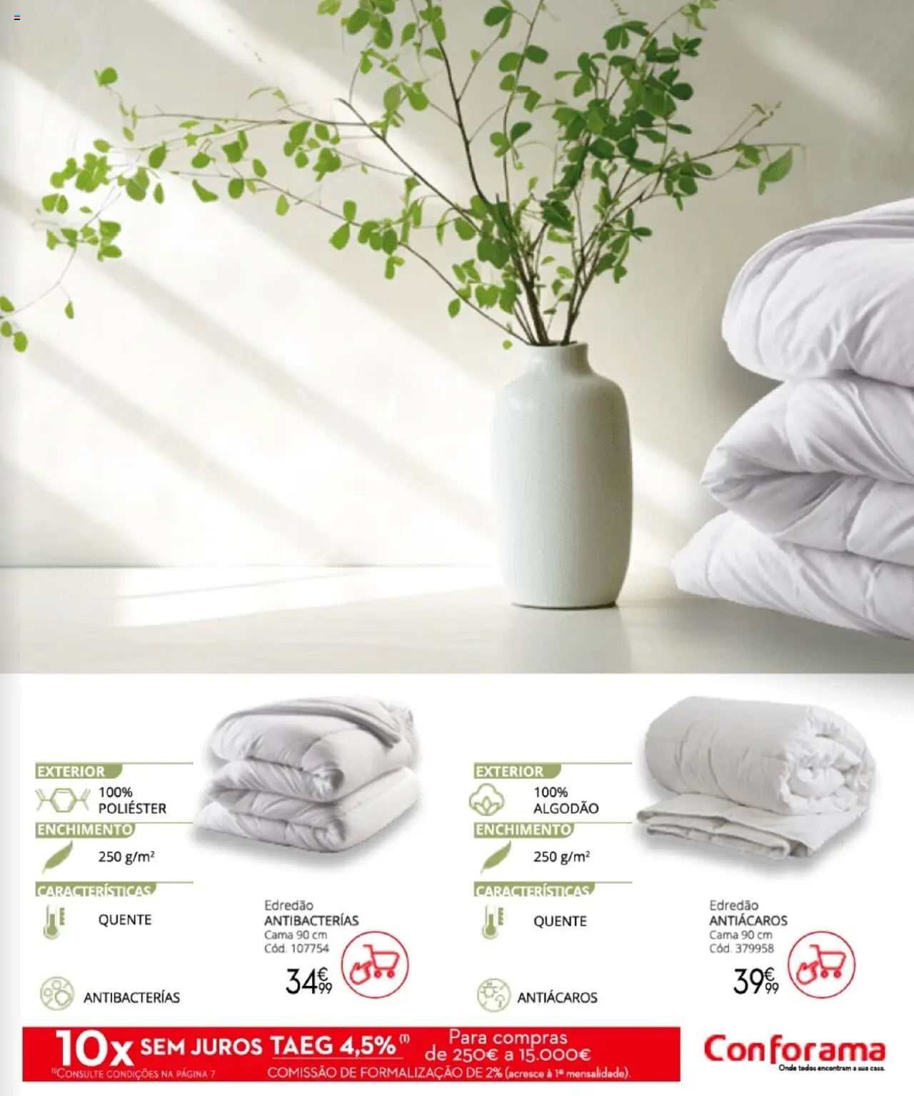 Conforama - Descanso  │ válido de 07.08.2025 | Página: 109 | Produtos: Algodão, Cama