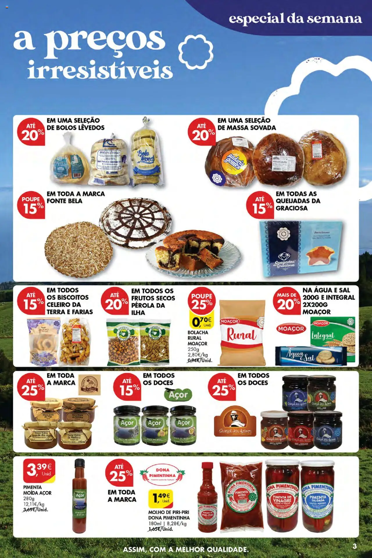 Pingo Doce Poupe Esta Semana Açores │ válido de 11.09.2025 | Página: 3 | Produtos: Agua, Doces, Biscoitos, Soda