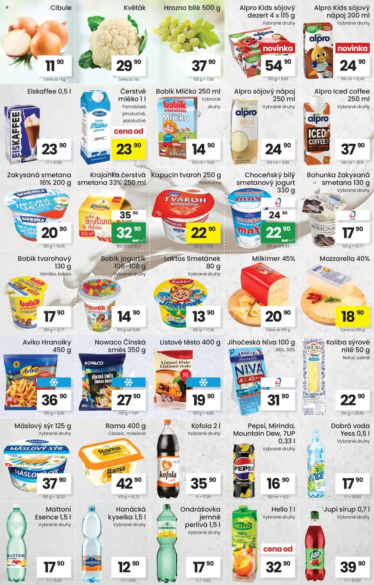 Kubík leták od 14.10.2025 | Strana: 2 | Produkty: Dobrá voda, Pepsi, Rama, Cibule