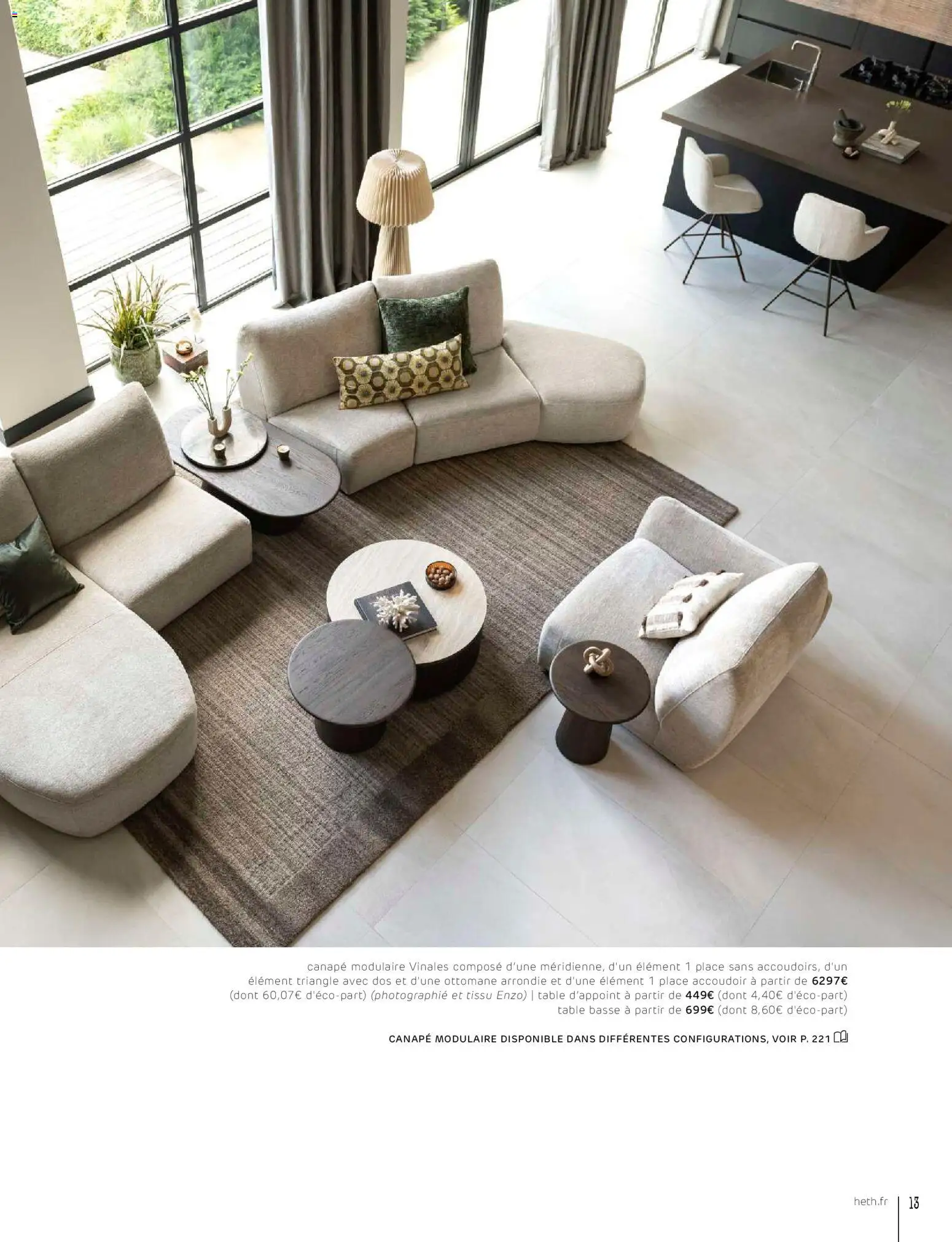 {H1} | Page: 13 | Produits: Canapé, Table basse, Table