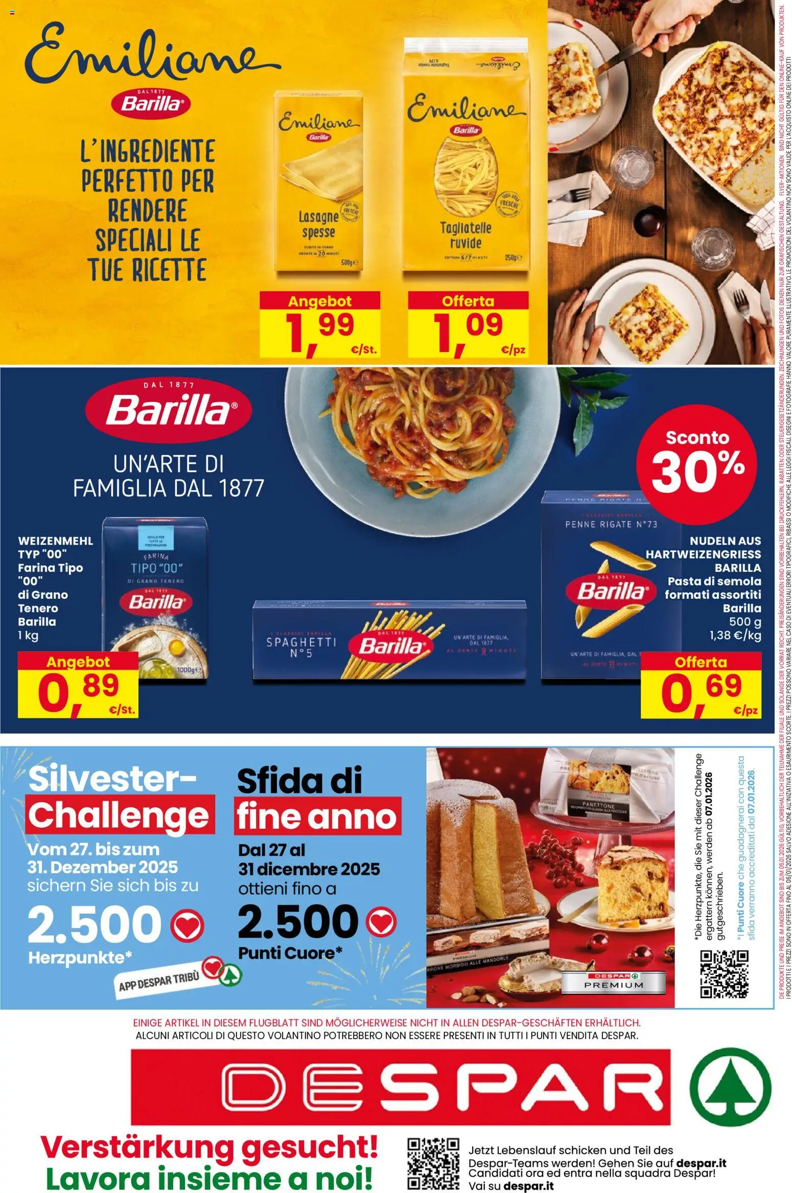 Volantino Despar del 16.12.2025 | Pagina: 20 | Prodotti: Farina, Pasta, Mandorle, Penne