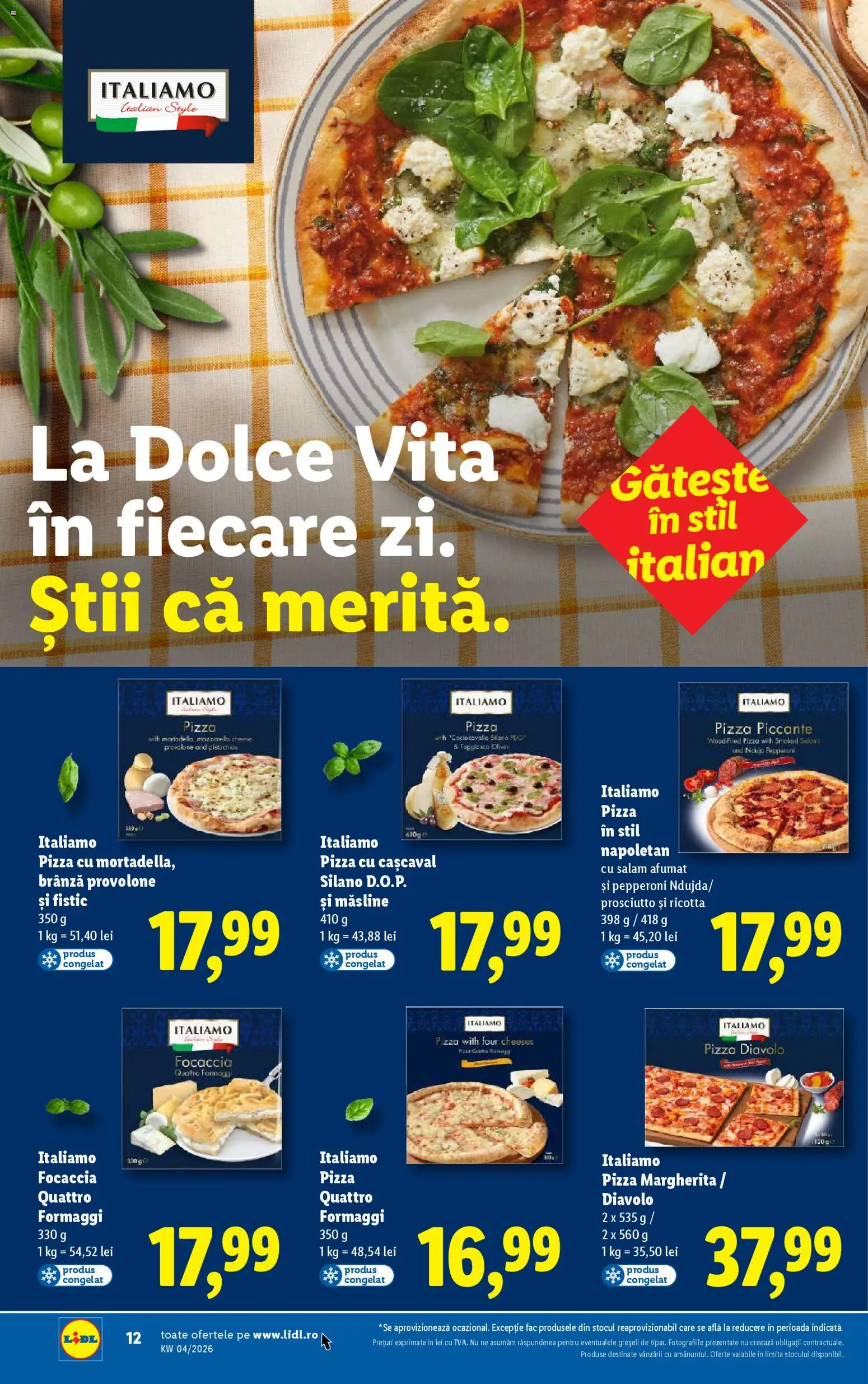 Noul catalog Lidl – valabil de la 19.01.2026 | Pagină: 12 | Produse: Delgeç, Măsline, Mozzarella, Kanca