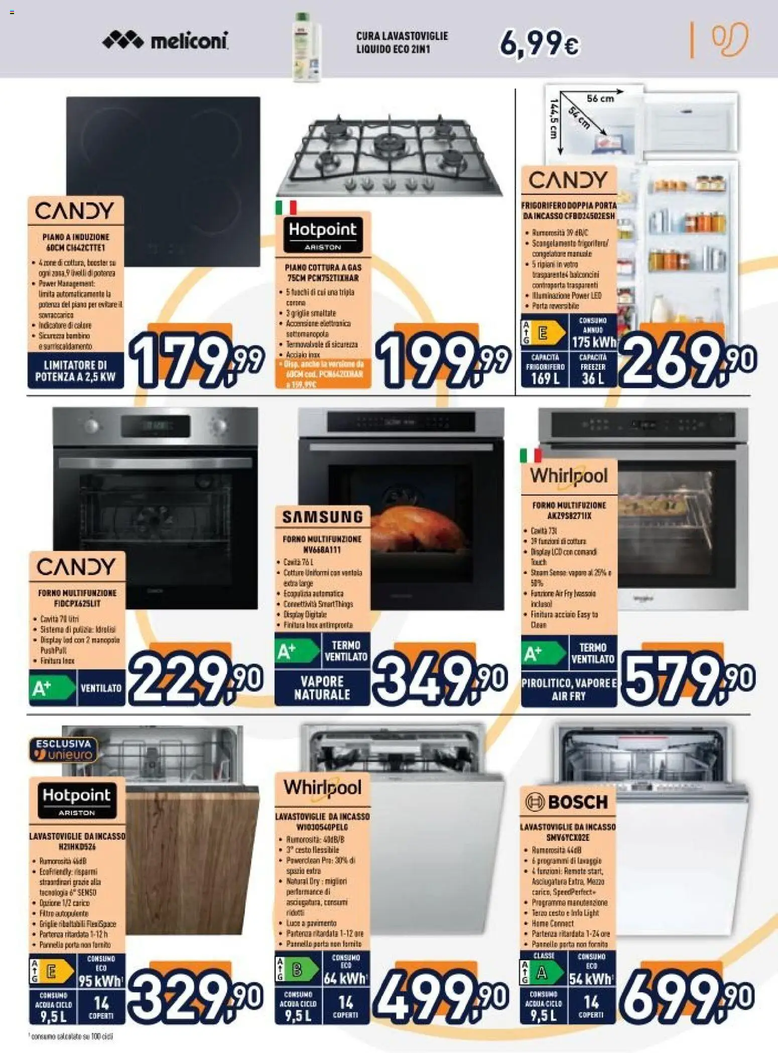 Volantino Unieuro del 20.03.2026 | Pagina: 29 | Prodotti: Lavastoviglie da incasso, Congelatore, Terra, Samsung