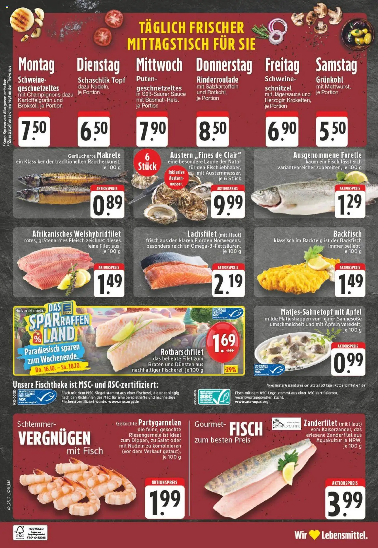 Edeka prospekt Dinslaken	 – gültig ab 13.10.2025 | Seite: 28 | Produkte: Theke, Fisch, Nudeln, Fleisch