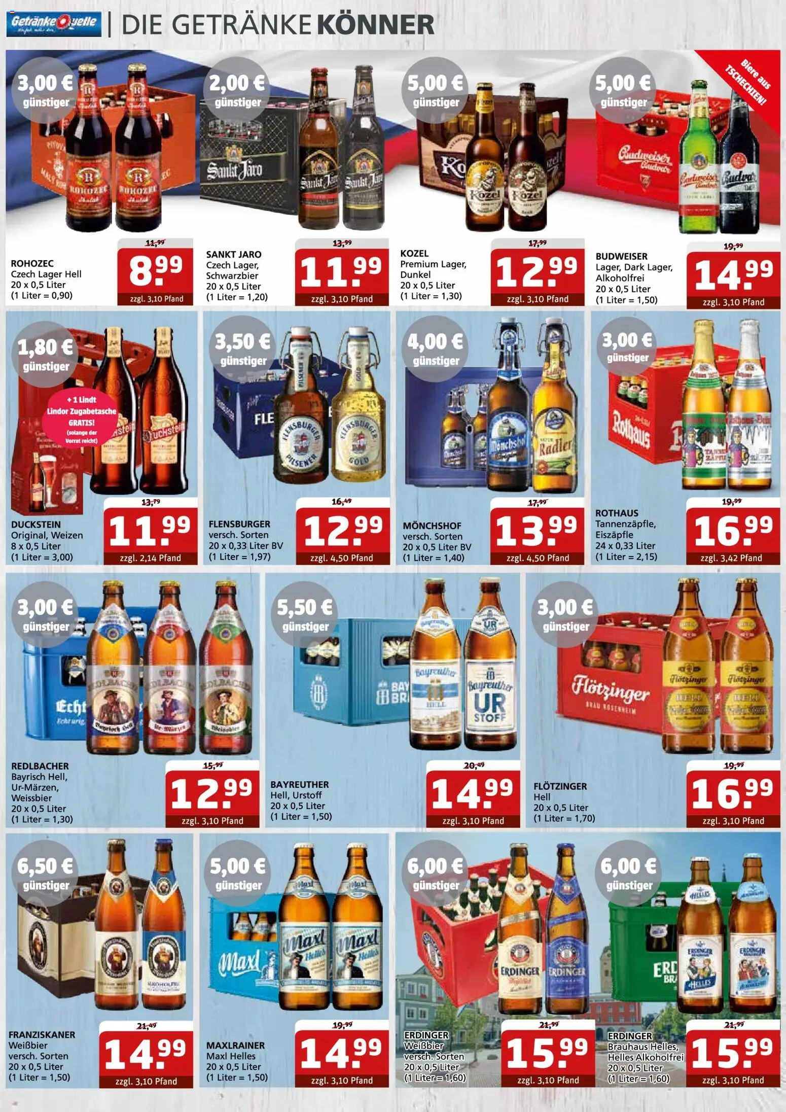 Getränke Quelle Prospekt – gültig ab 15.12.2025 | Seite: 2 | Produkte: Franziskaner, Weißbier, Radler, Budweiser