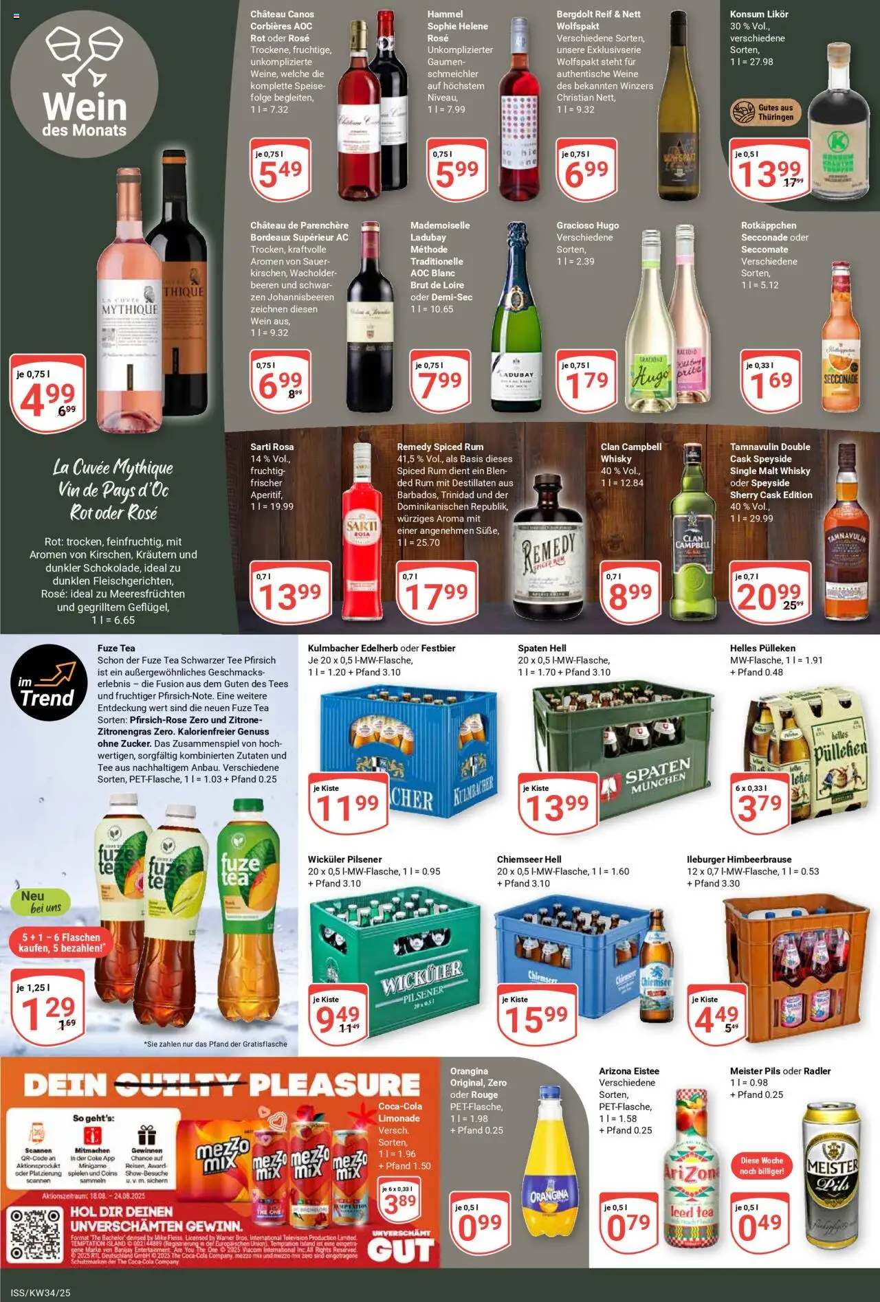 Globus Prospekt 	 - gültig ab dem 18.08.2025 | Seite: 13 | Produkte: Fuze tea, Mezzo mix, Zitrone, Tee
