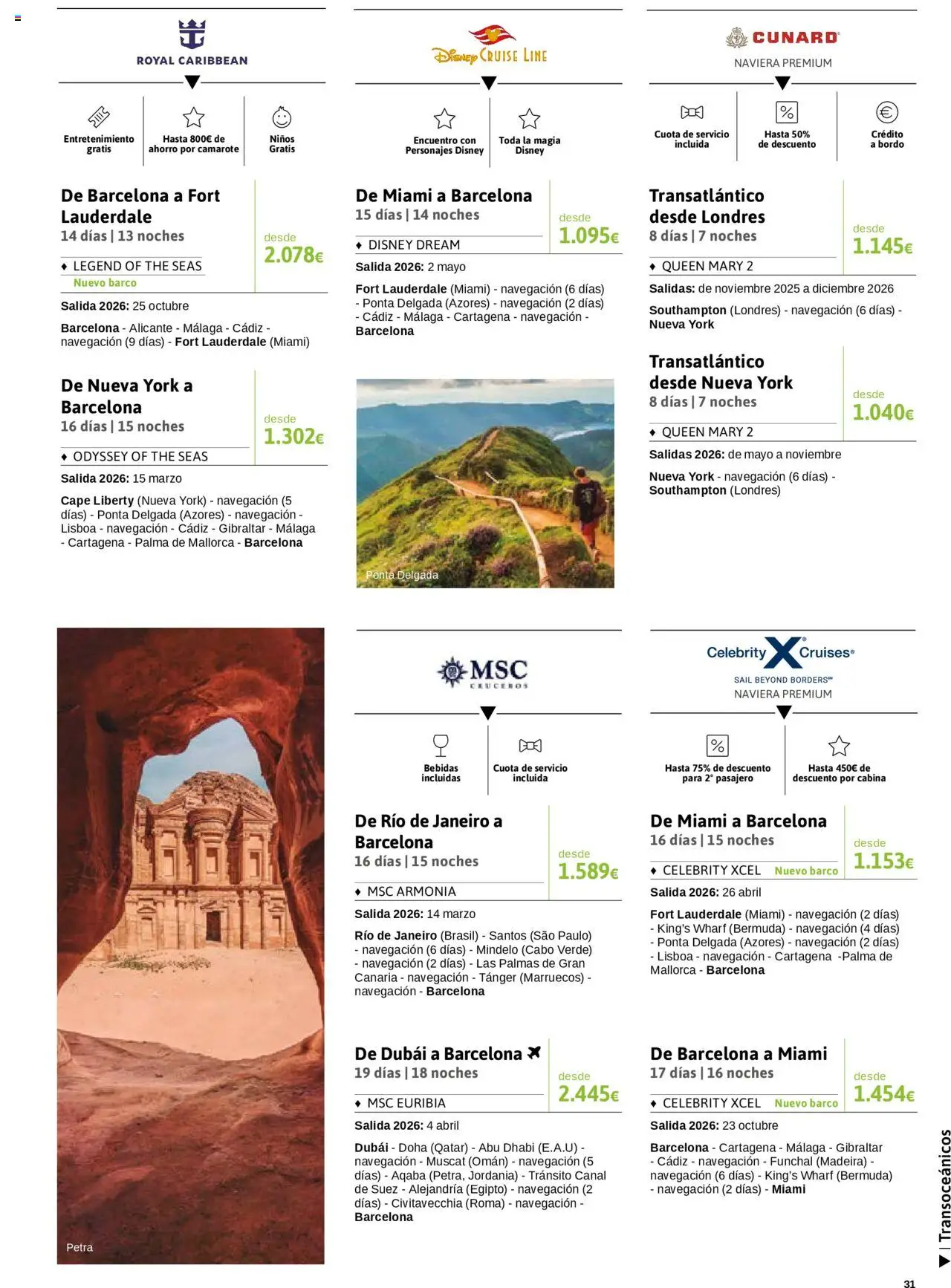 Viajes El Corte Inglés - Crucero Fantástico │ válido desde el 16.09.2025 | Página: 31 | Productos: Navegación