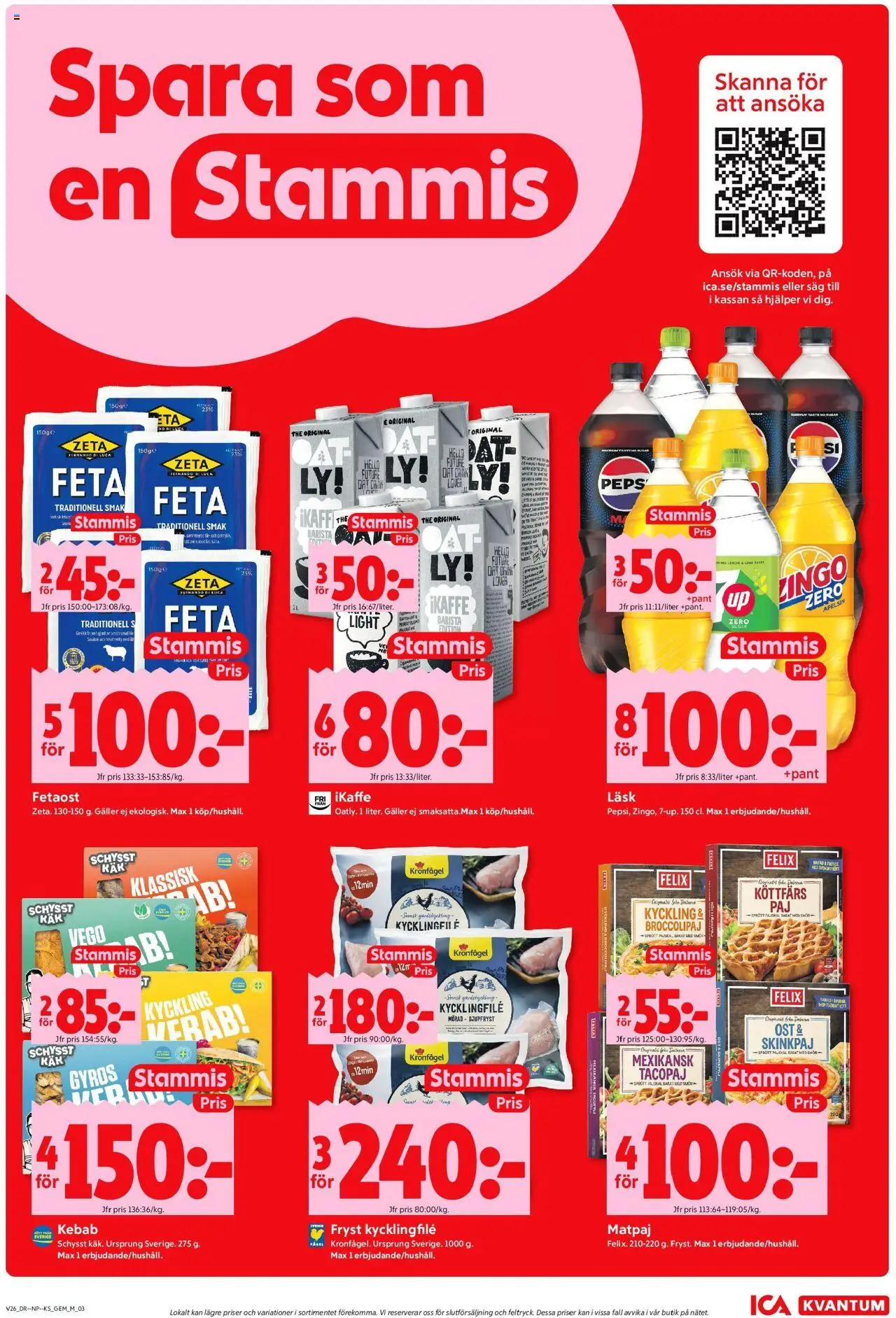 ICA Kvantum reklamblad aktuell från 23.06.2025 | Sida: 3 | Produkter: Palm, Ost, Apelsin, Lime