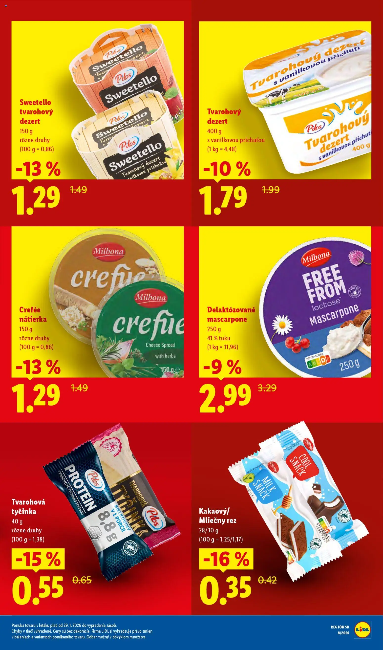 Nové Lidl akcie – leták je platný od 09.03.2026 | Strana: 19 | Produkty: Protein, Mascarpone