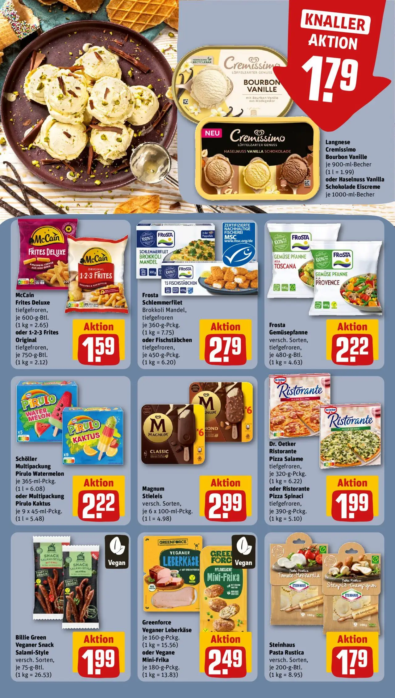 Rewe Prospekt 	 – gültig ab 13.10.2025 | Seite: 14 | Produkte: Ofen, Langnese cremissimo, Salami, Pizza