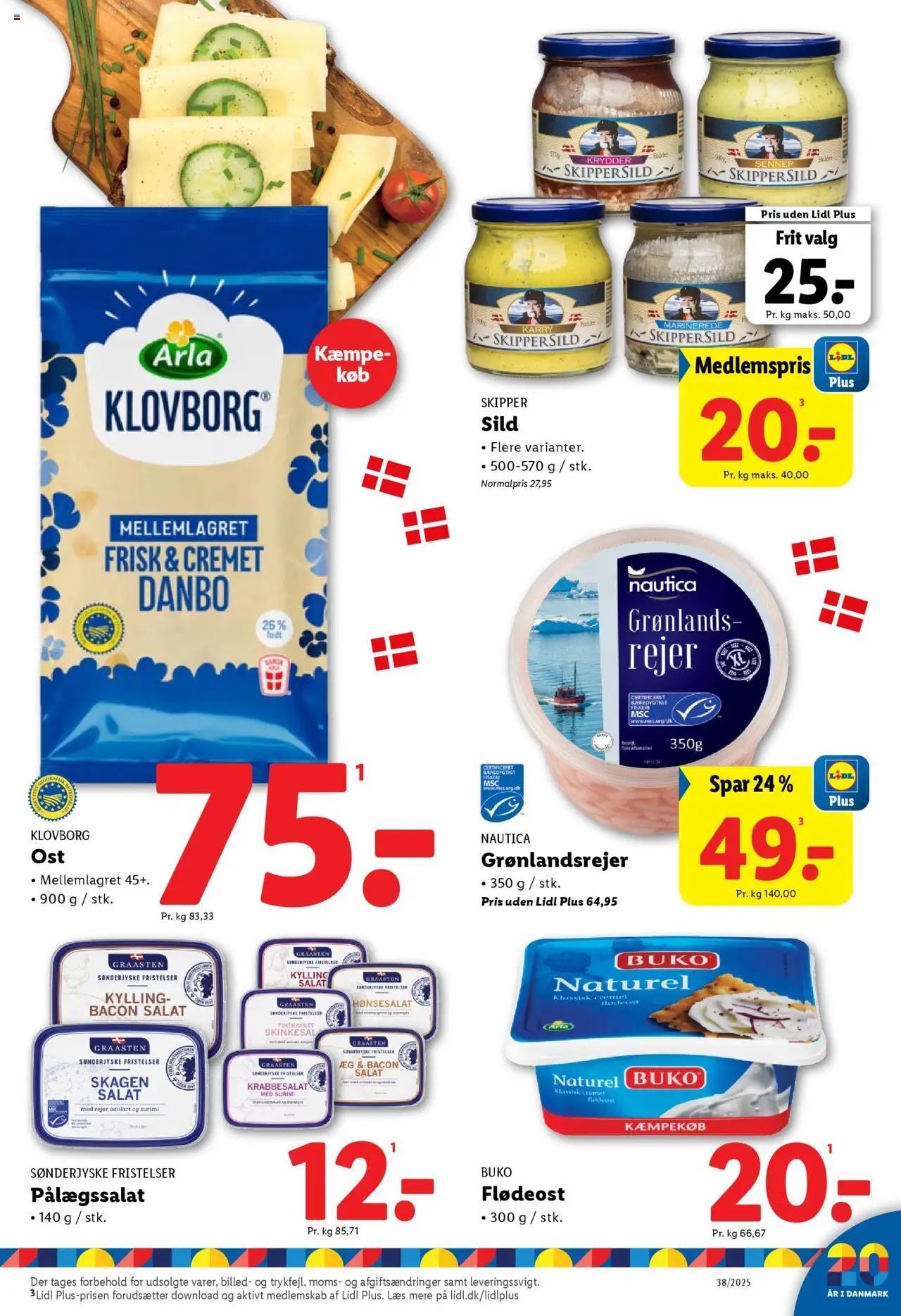 Lidl tilbudsavis – gyldig fra 18.09.2025 | Side: 18 | Produkter: Salat, Sennep, Flødeost, Rejer