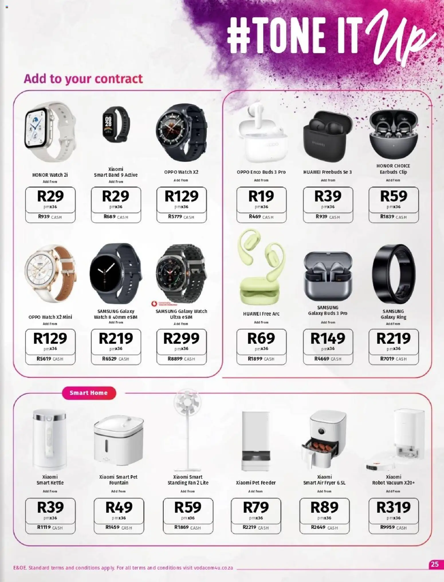New Vodacom catalogue – valid from 06.03.2026 | Page: 25 | Products: Watch, Earbuds, Fan, Fryer